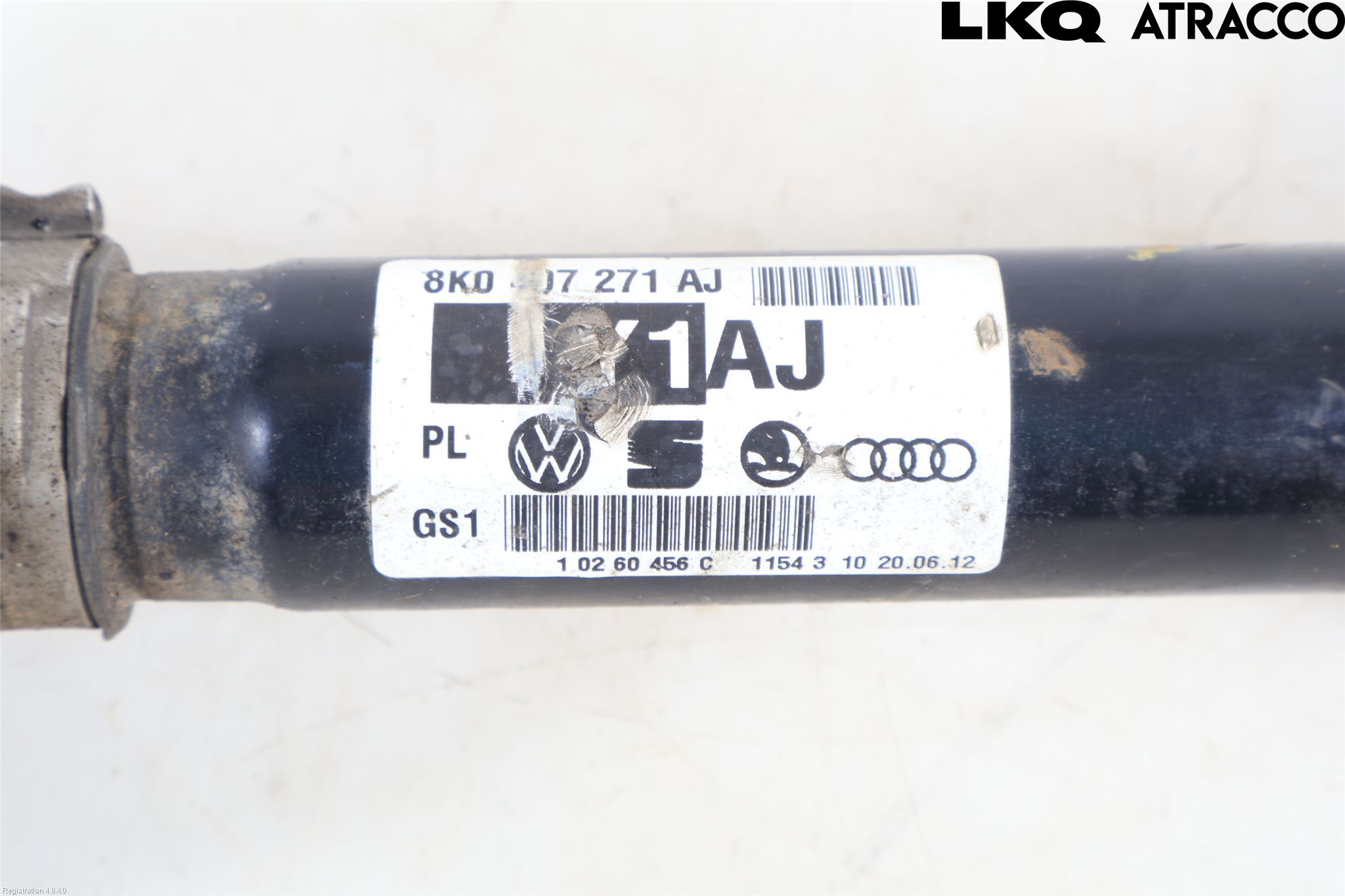 Audi A5 07-16 Drivaksel Foran Kompl Høyre