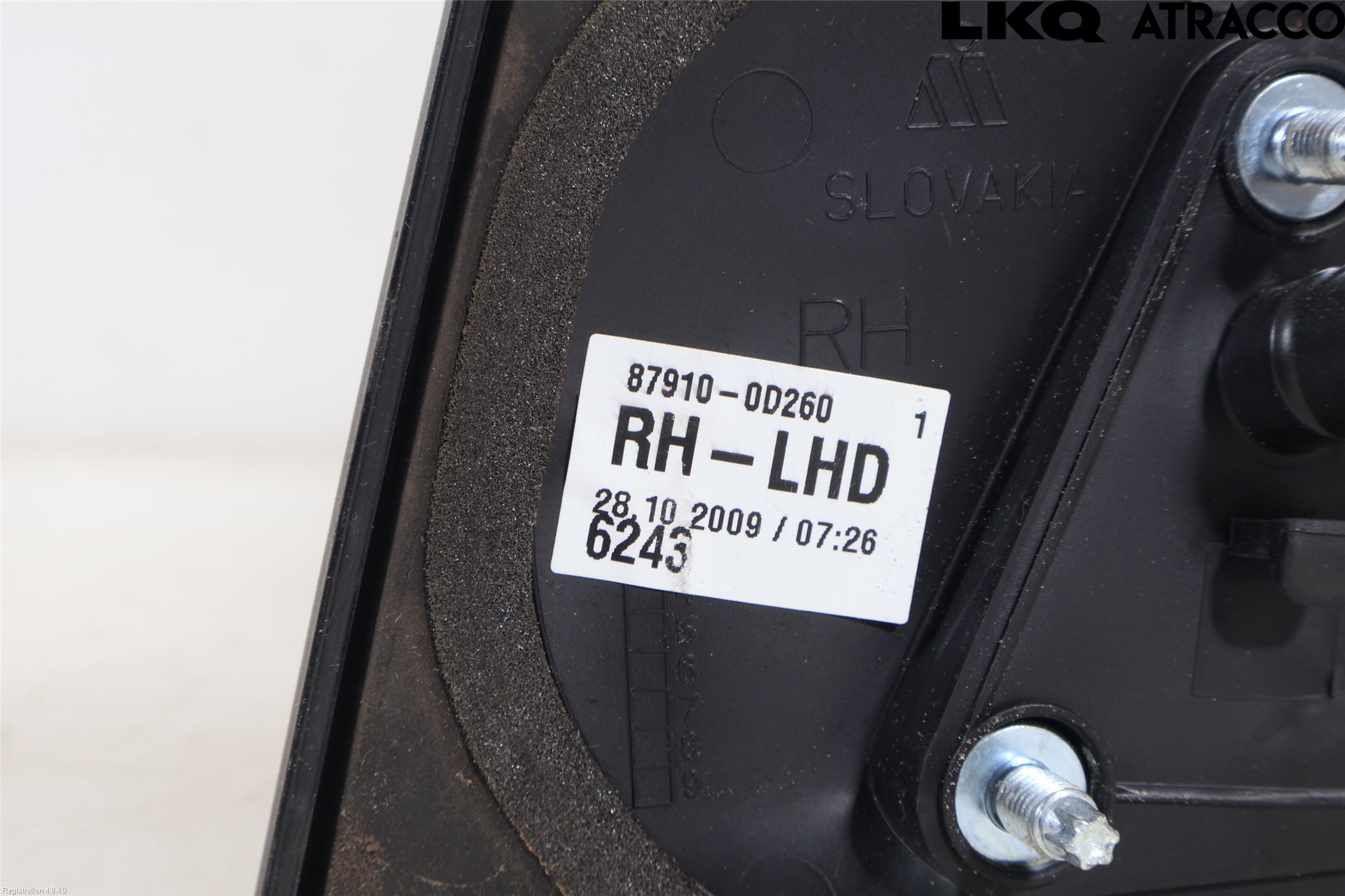 Toyota YARIS XP90 06-11 Speil H M-El Justering