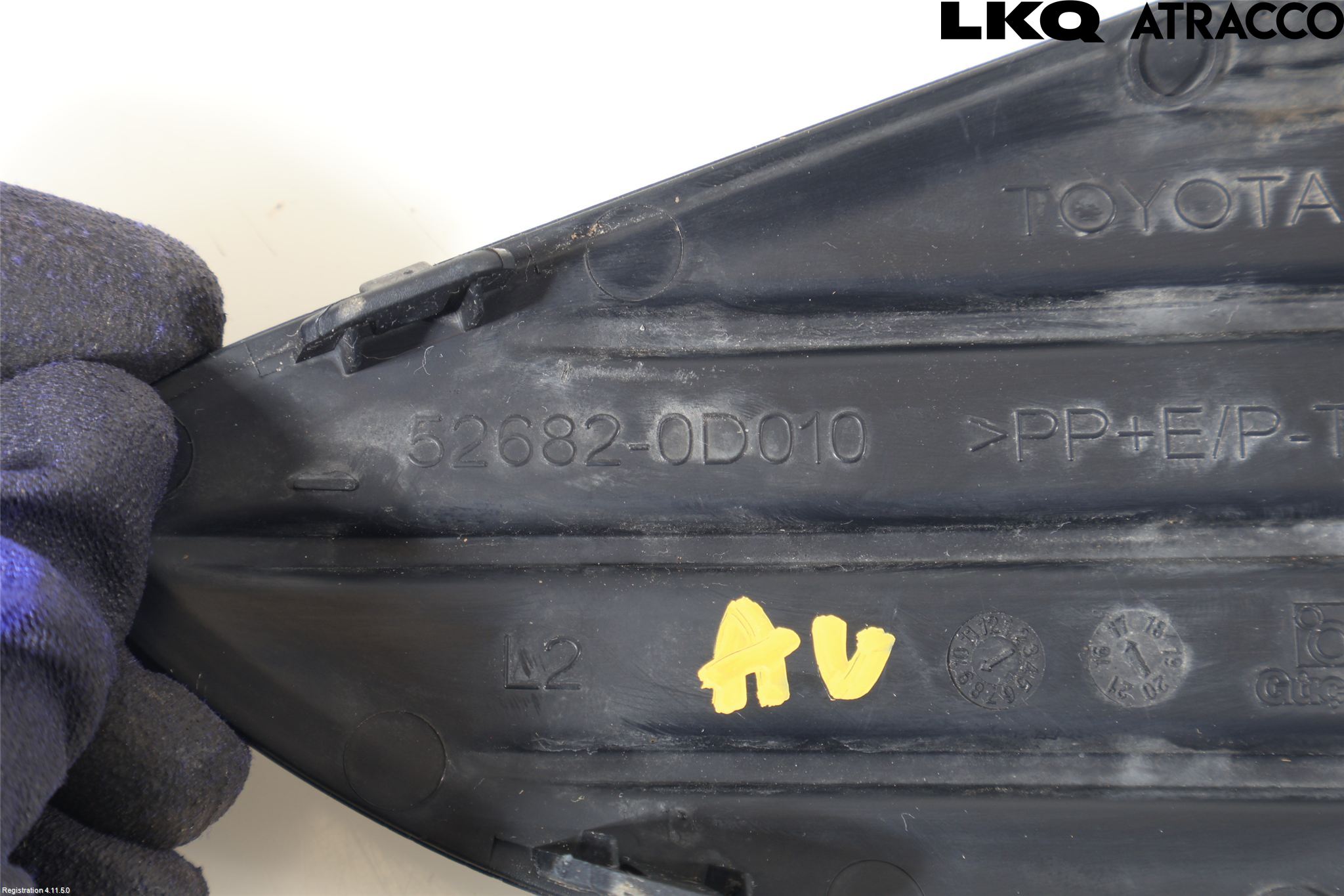 Toyota YARIS XP130 15-20 Støtfanger Bak Hjørne Venstre