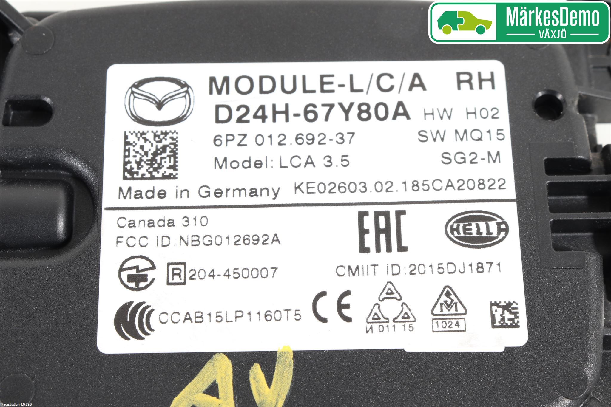 Mazda CX-3 Sensor Kollisjonsbeskyttelse