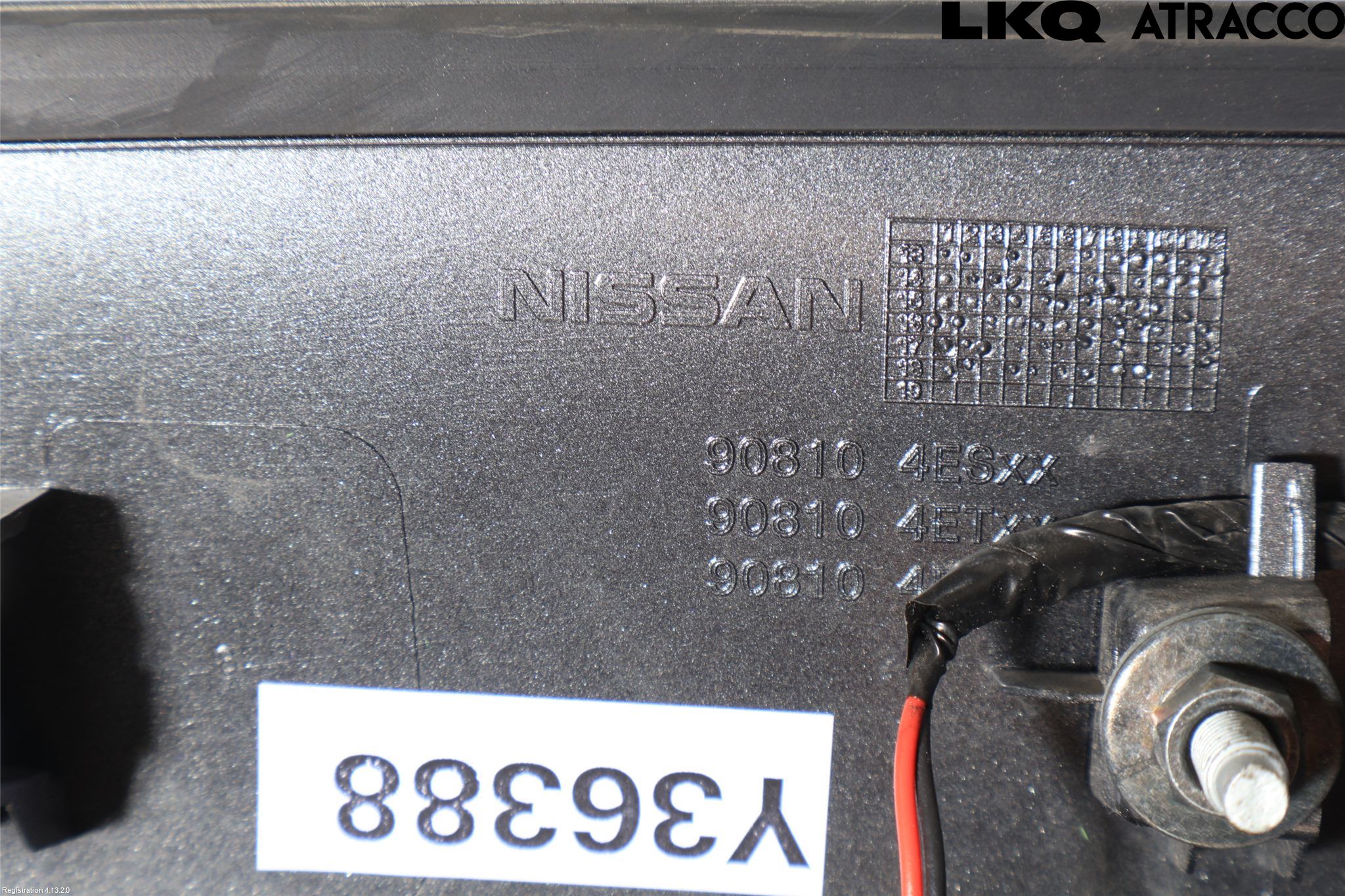 Nissan QASHQAI 17-21 Refleksplate - Skiltplate