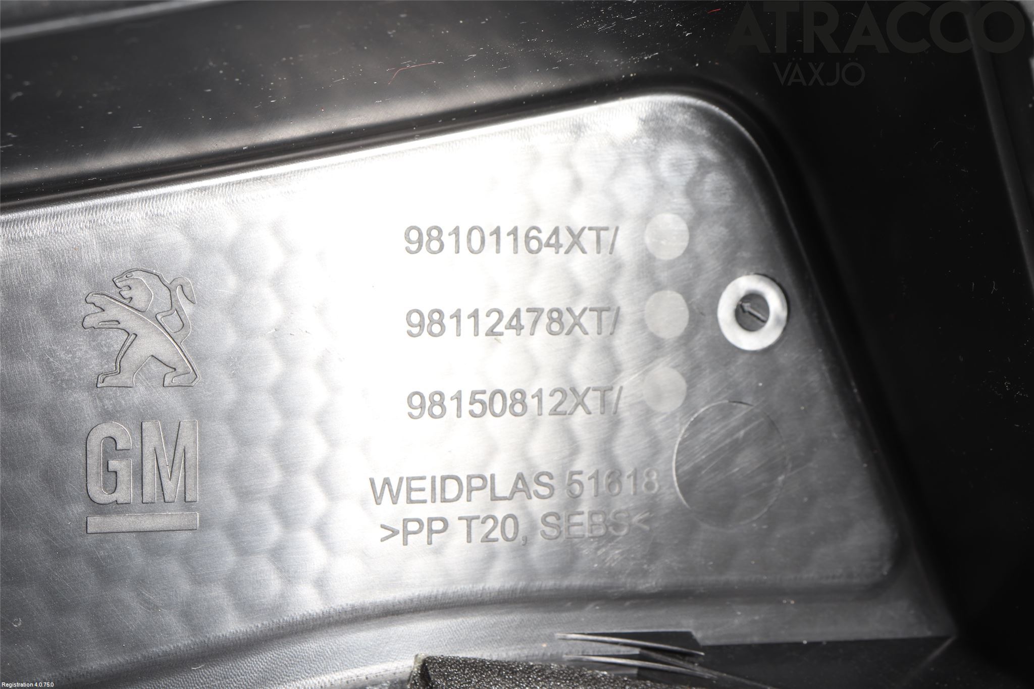 Peugeot 5008 17-24 Visker Deksel-Grill-Under Frr