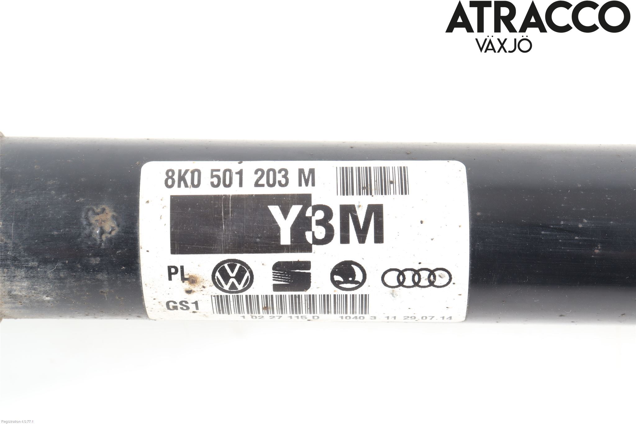 Audi A4 12-15 Drivaksel Bak Kompl Høyre