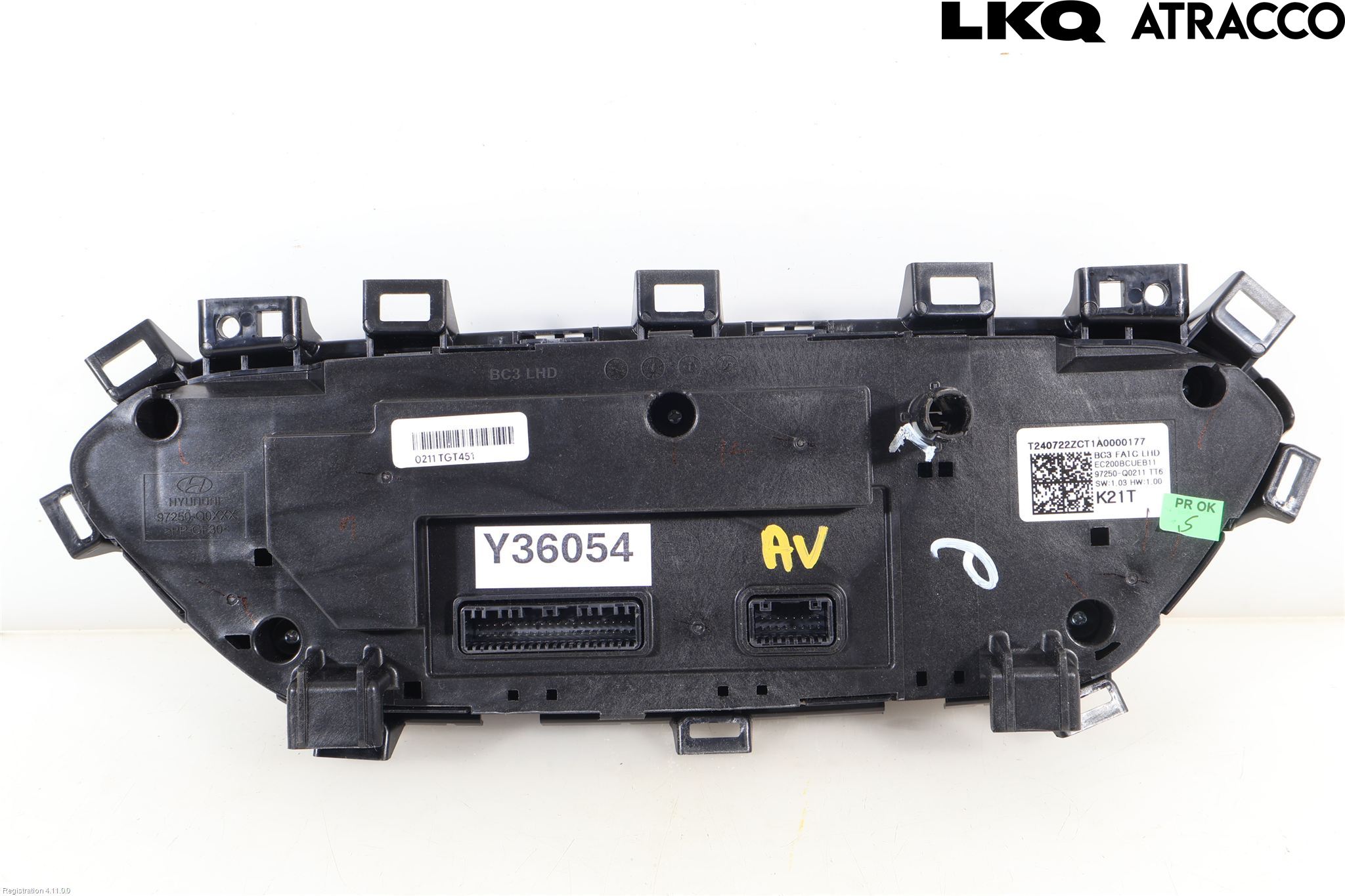 Hyundai i20 BC 21- Varme Ac Betjening-Display