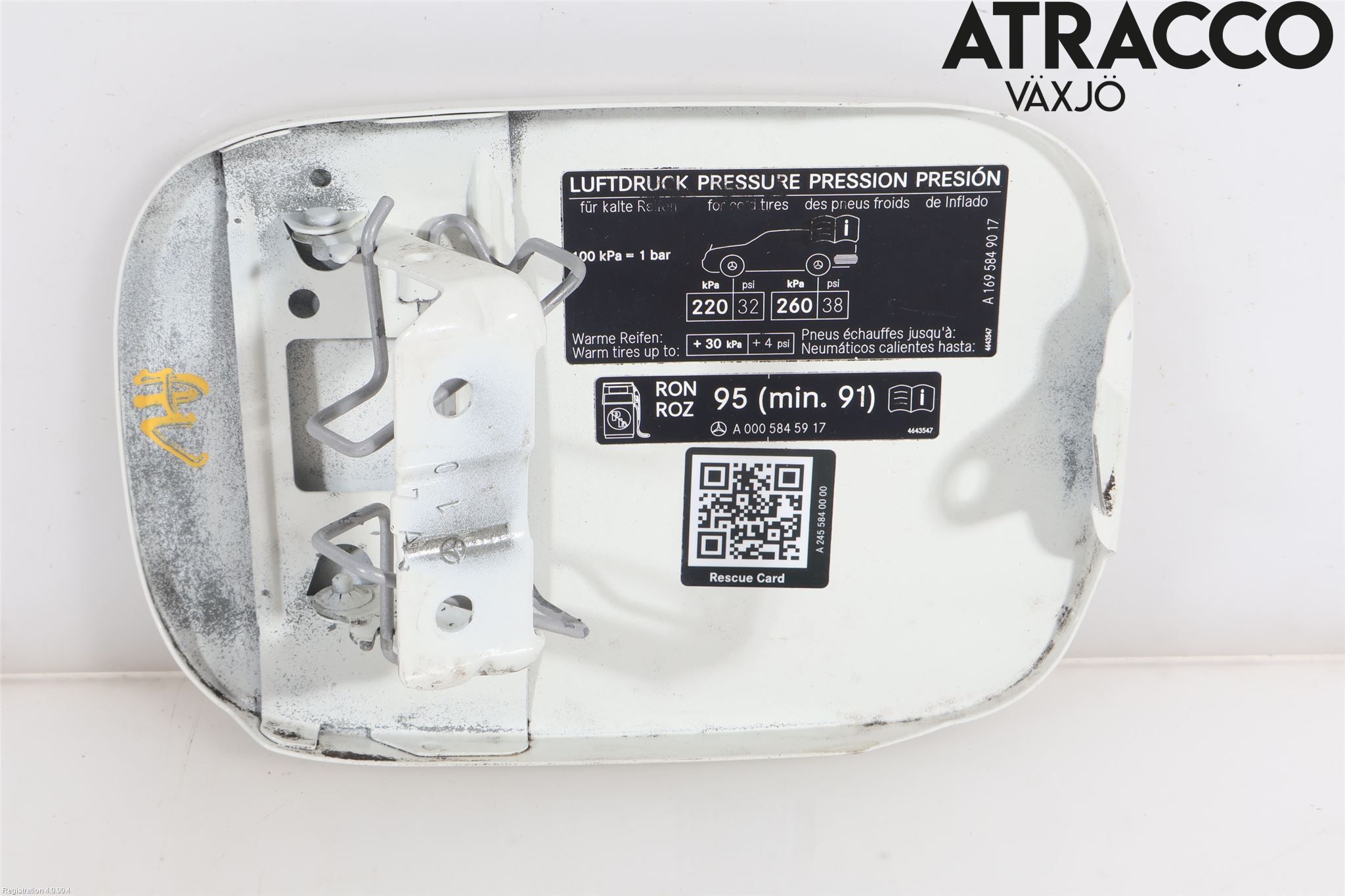 Mercedes-Benz MB B-KLASS (W245) 05-12 Drivstoff Tankluke