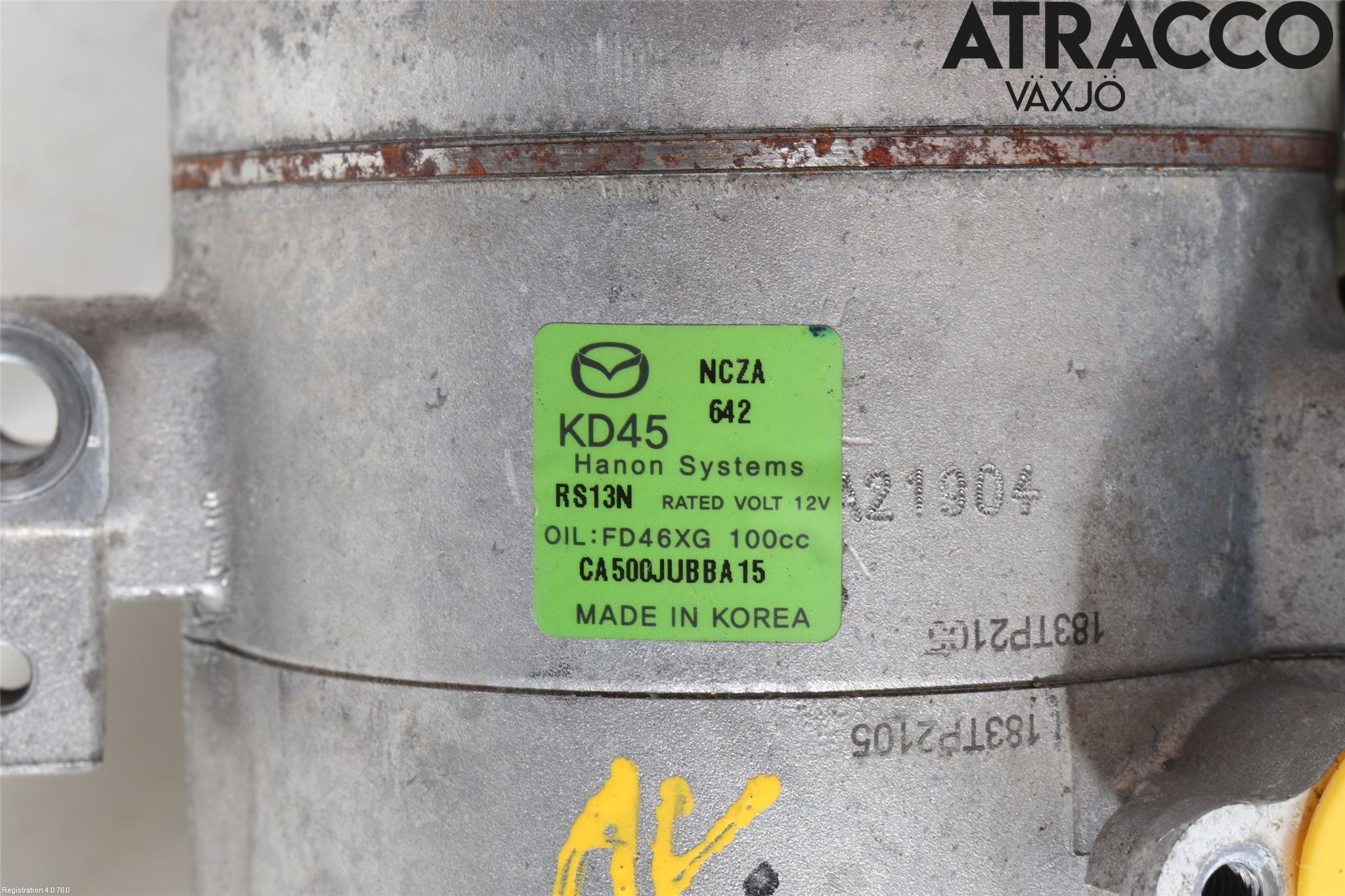 Mazda 3 III 14-19 Varme Ac Kompressor