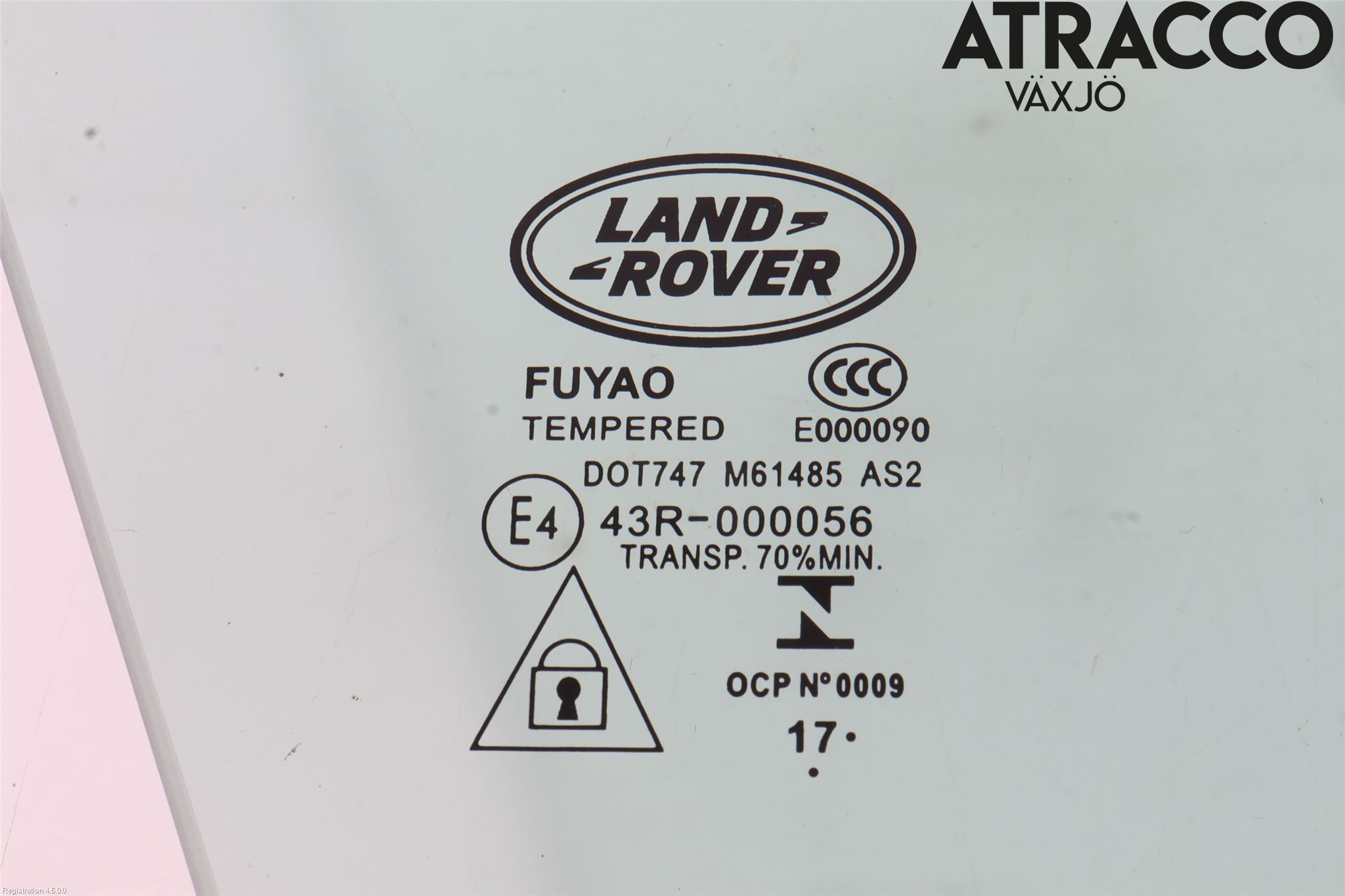 Landrover RANGE ROVER VELAR (L560) 17- Dørrute Foran Høyre 4 Dørs
