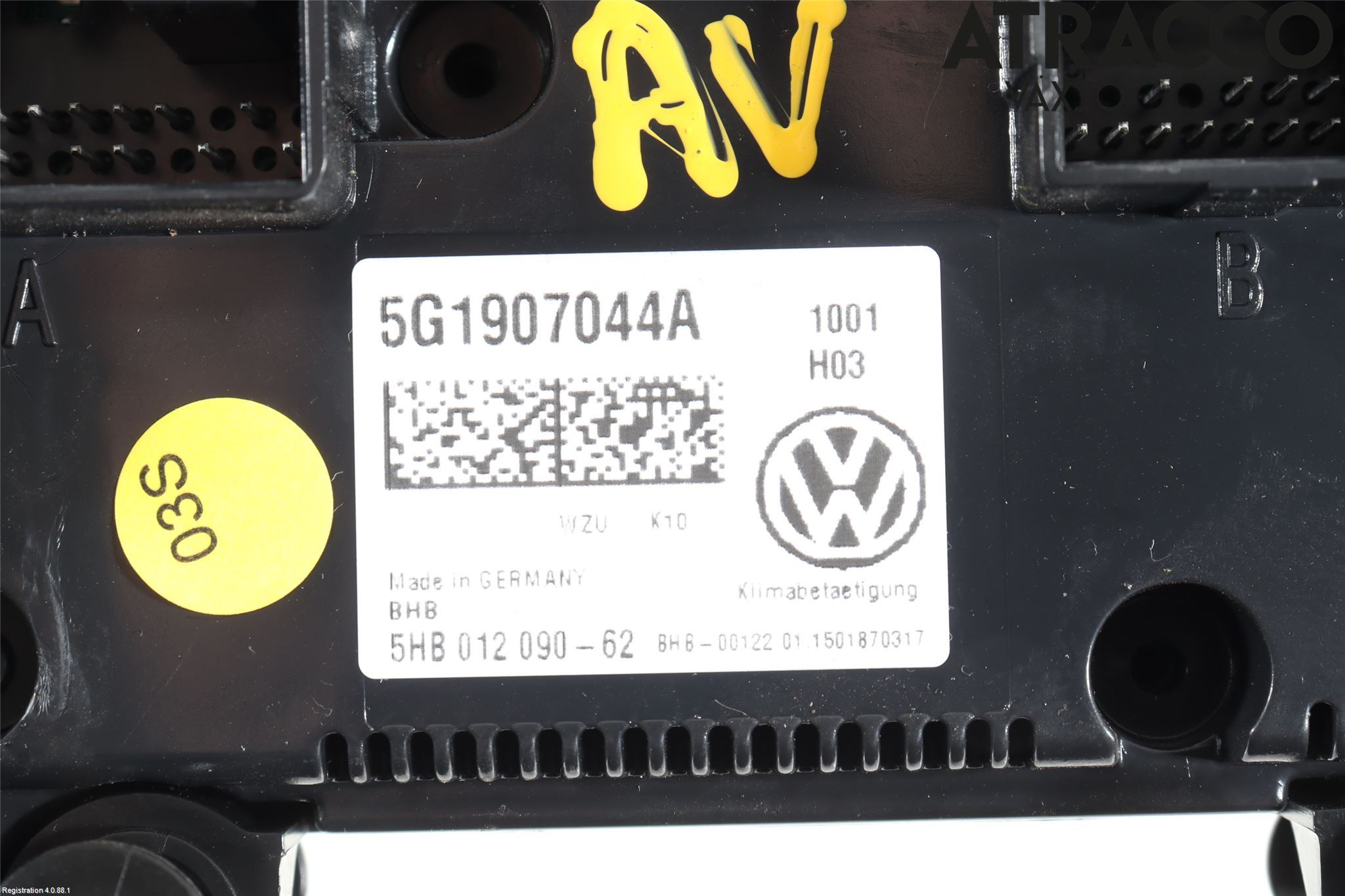 Volkswagen VW PASSAT 15-19 Varme Ac Betjening-Display