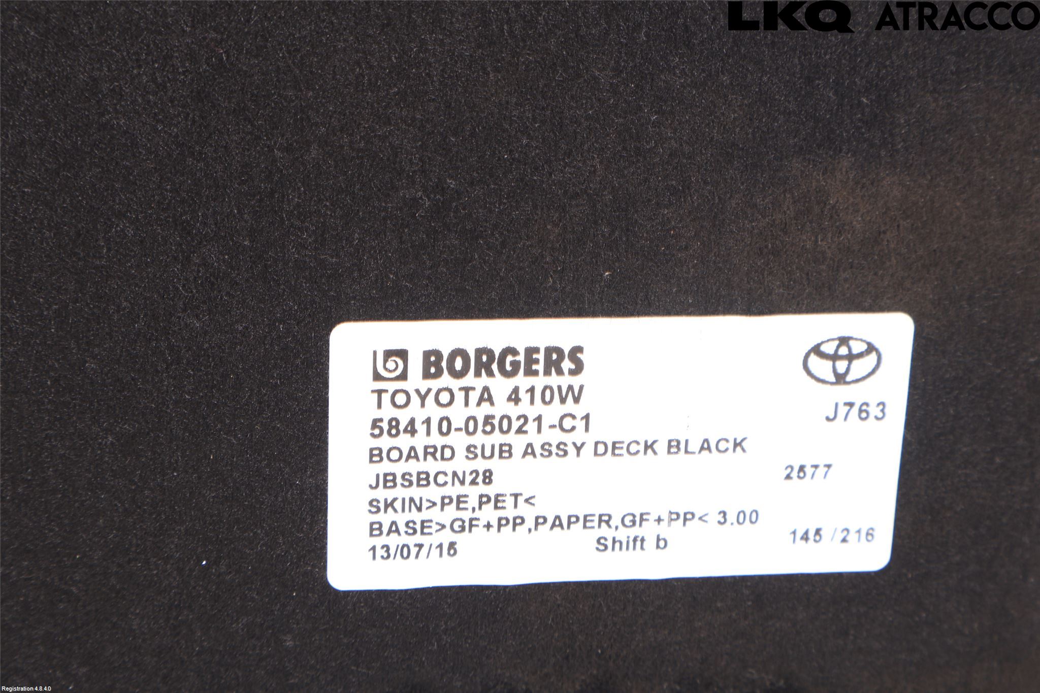 Toyota AVENSIS 16-18 Bakluke Bun (Utgår 5023)