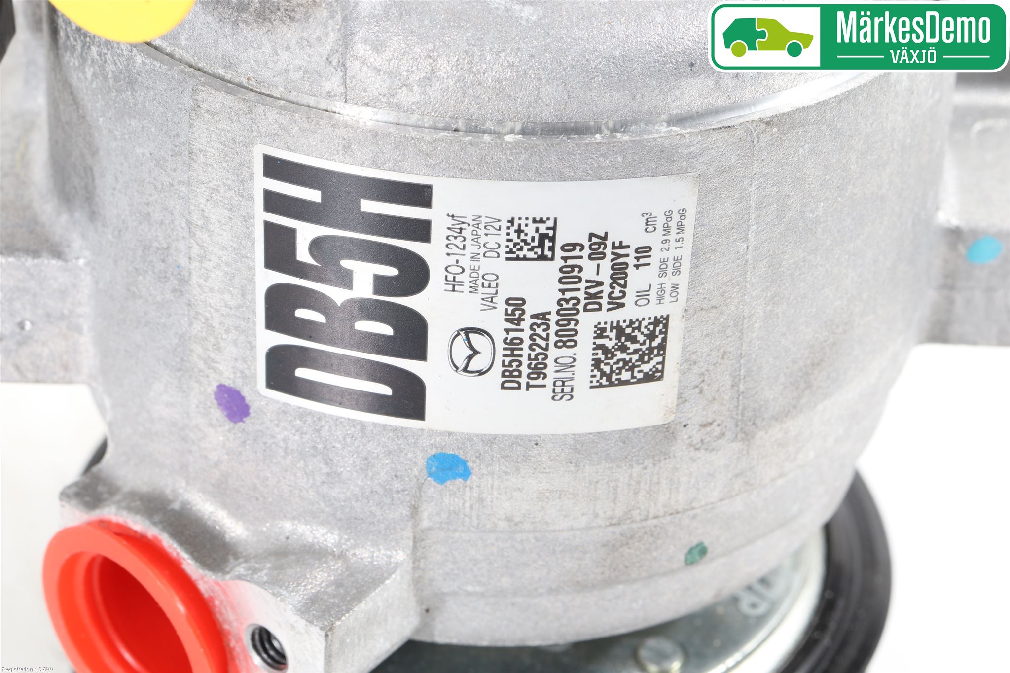 Mazda 2 (DJ) 15-22 Varme Ac Kompressor