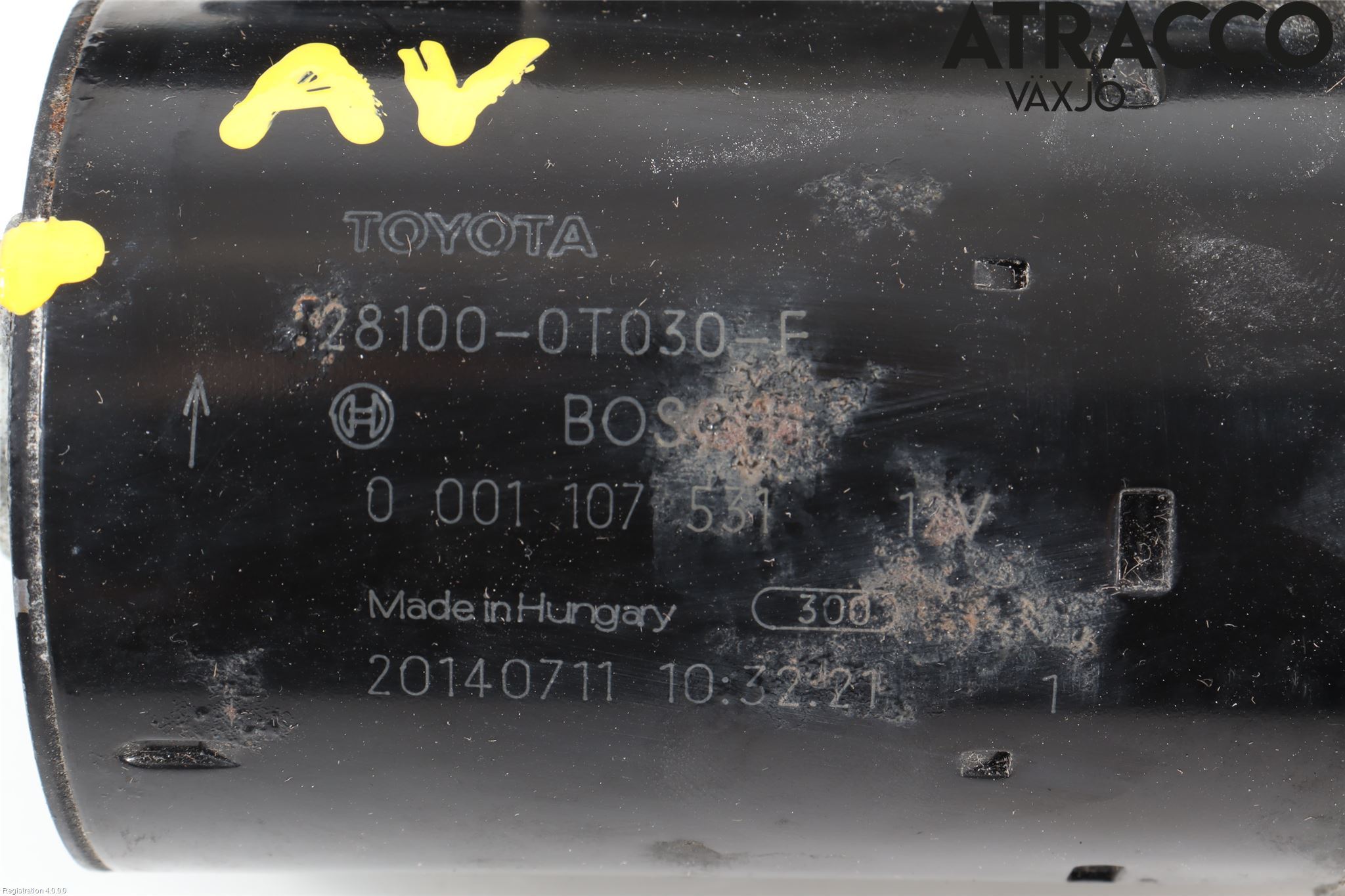 Toyota AURIS 13-19 Startmotor