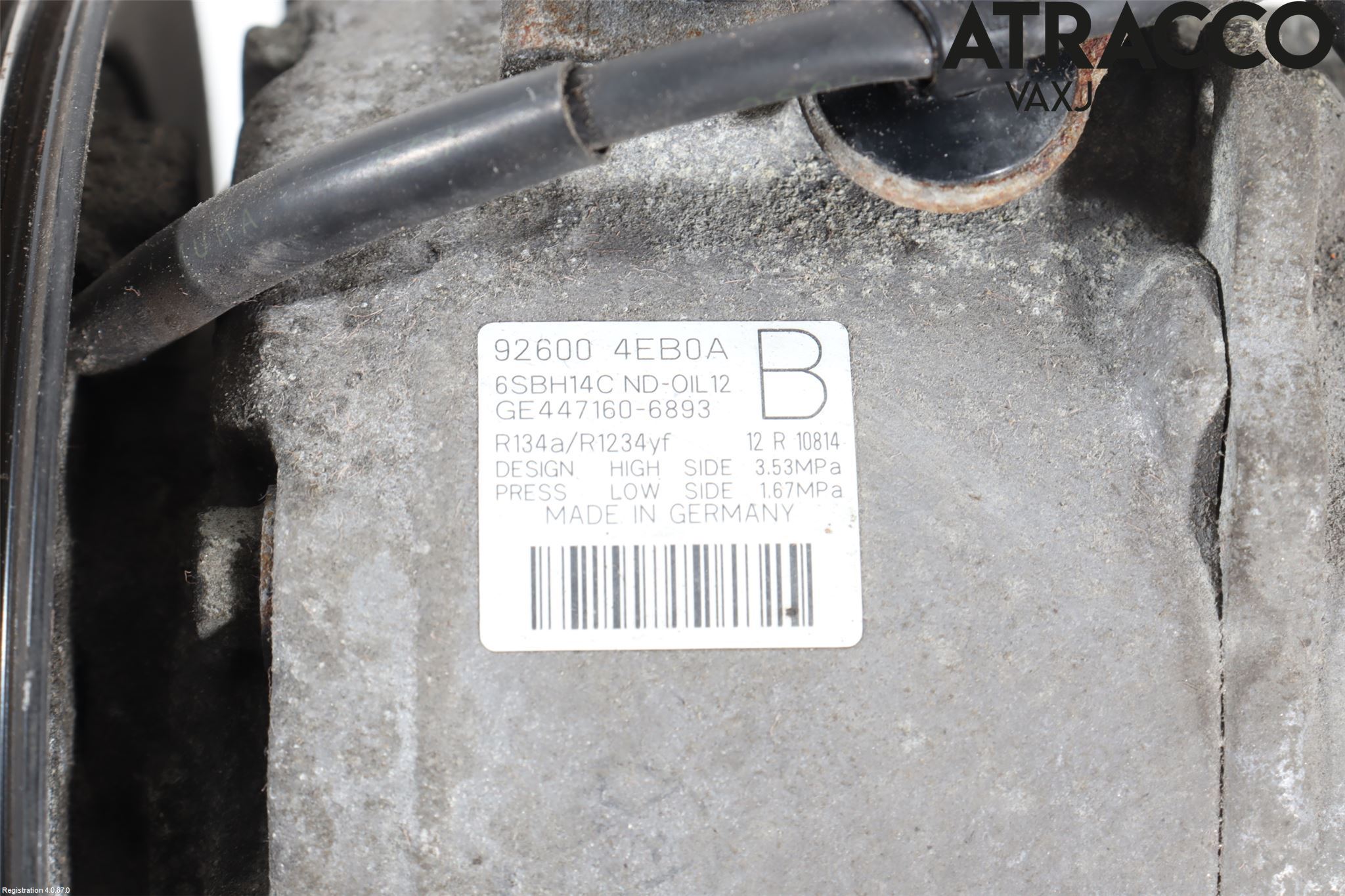 Nissan QASHQAI 14-17 Varme Ac Kompressor