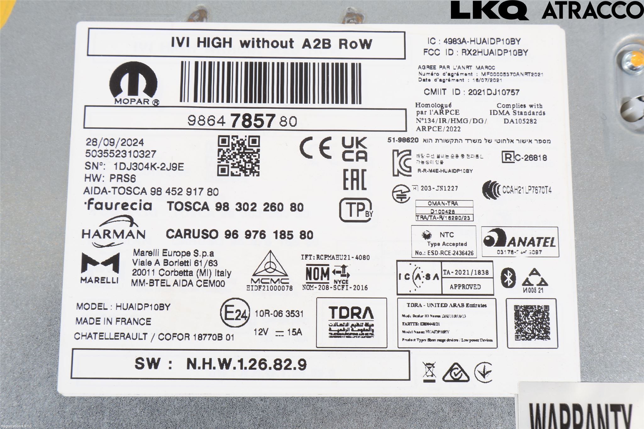Peugeot 308/E-308 21- Stereo Radio Med Cd