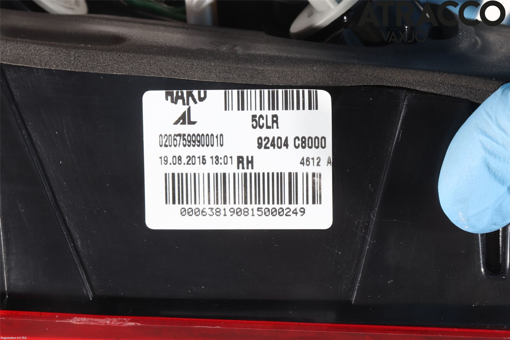Hyundai i20 GB 15-20 Baklykt Høyre  På Luke(Indre)
