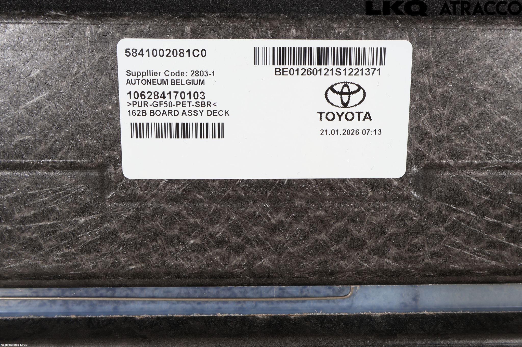 Toyota COROLLA 19- Bakluke Bun (Utgår 5023)