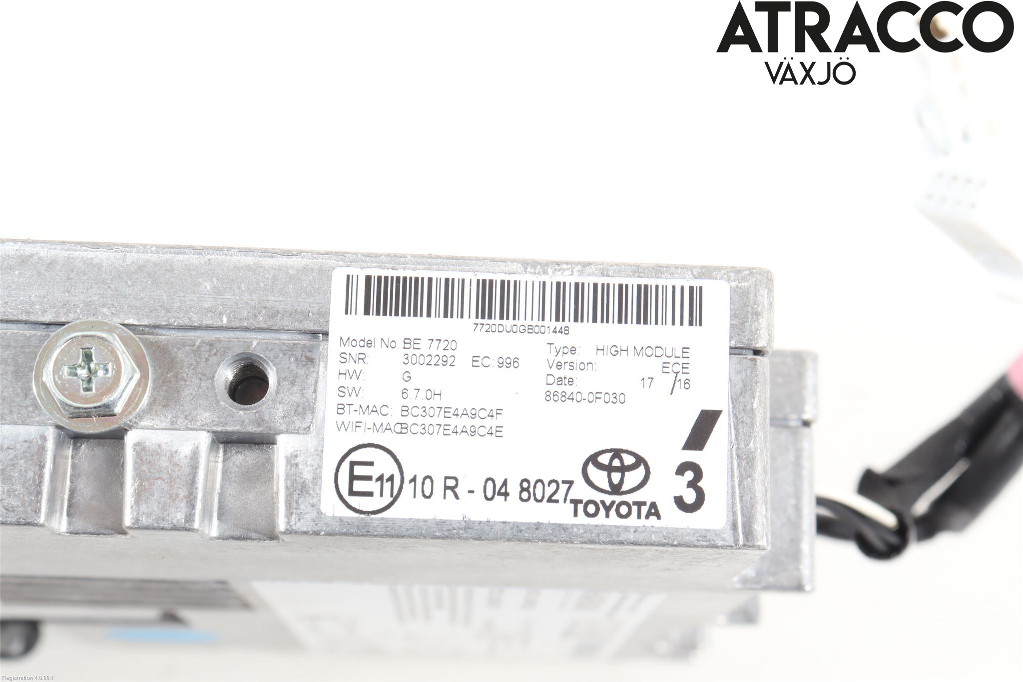 Toyota PRIUS (ZVW50) 16-21 Stereo Radio Med Cd