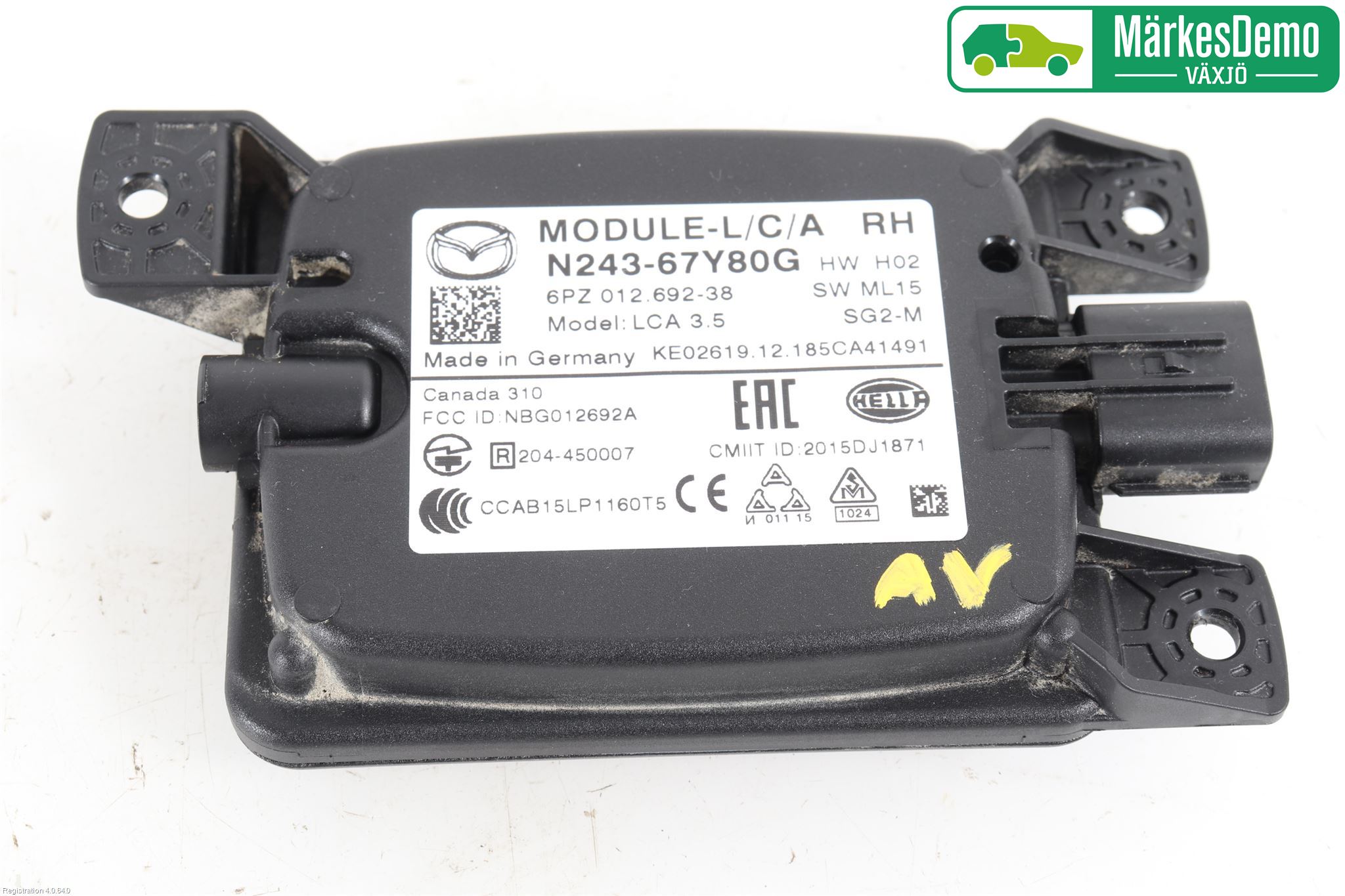 Mazda MX-5 IV (ND/ND2/ND3) MIATA 15- Sensor Kollisjonsbeskyttelse