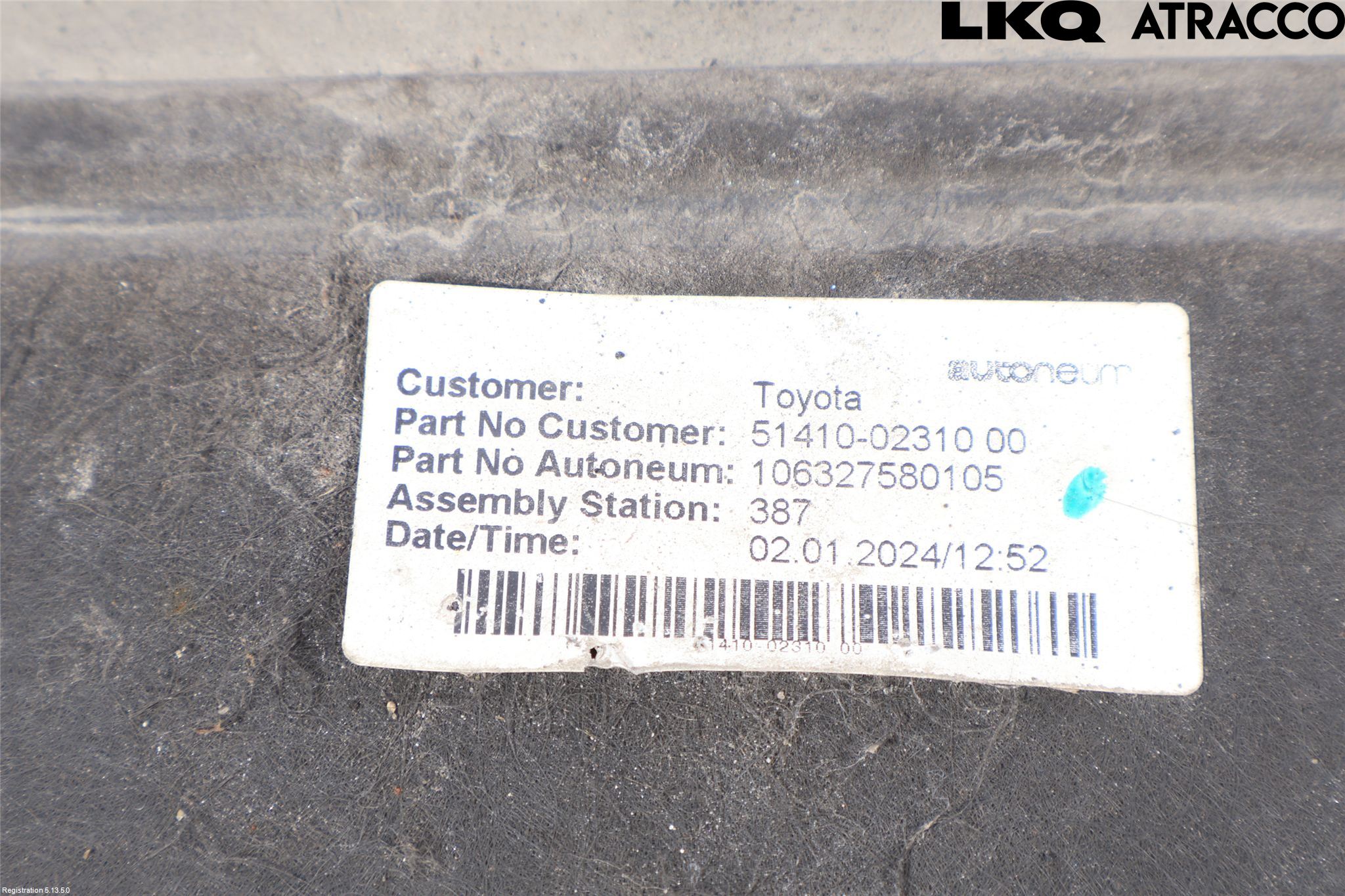 Toyota COROLLA 19- Bunnplate U Motor-Gear-Dørk