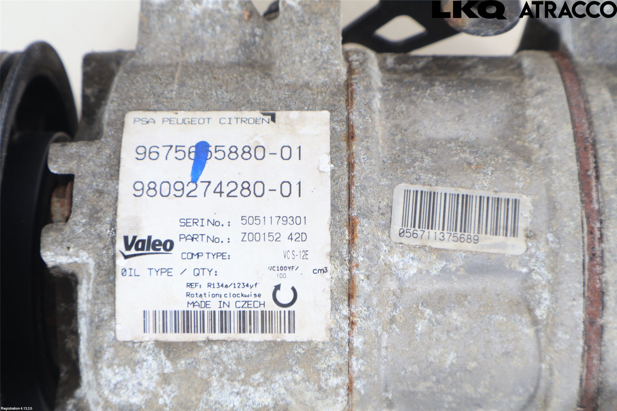 Peugeot 308 14-21 Varme Ac Kompressor