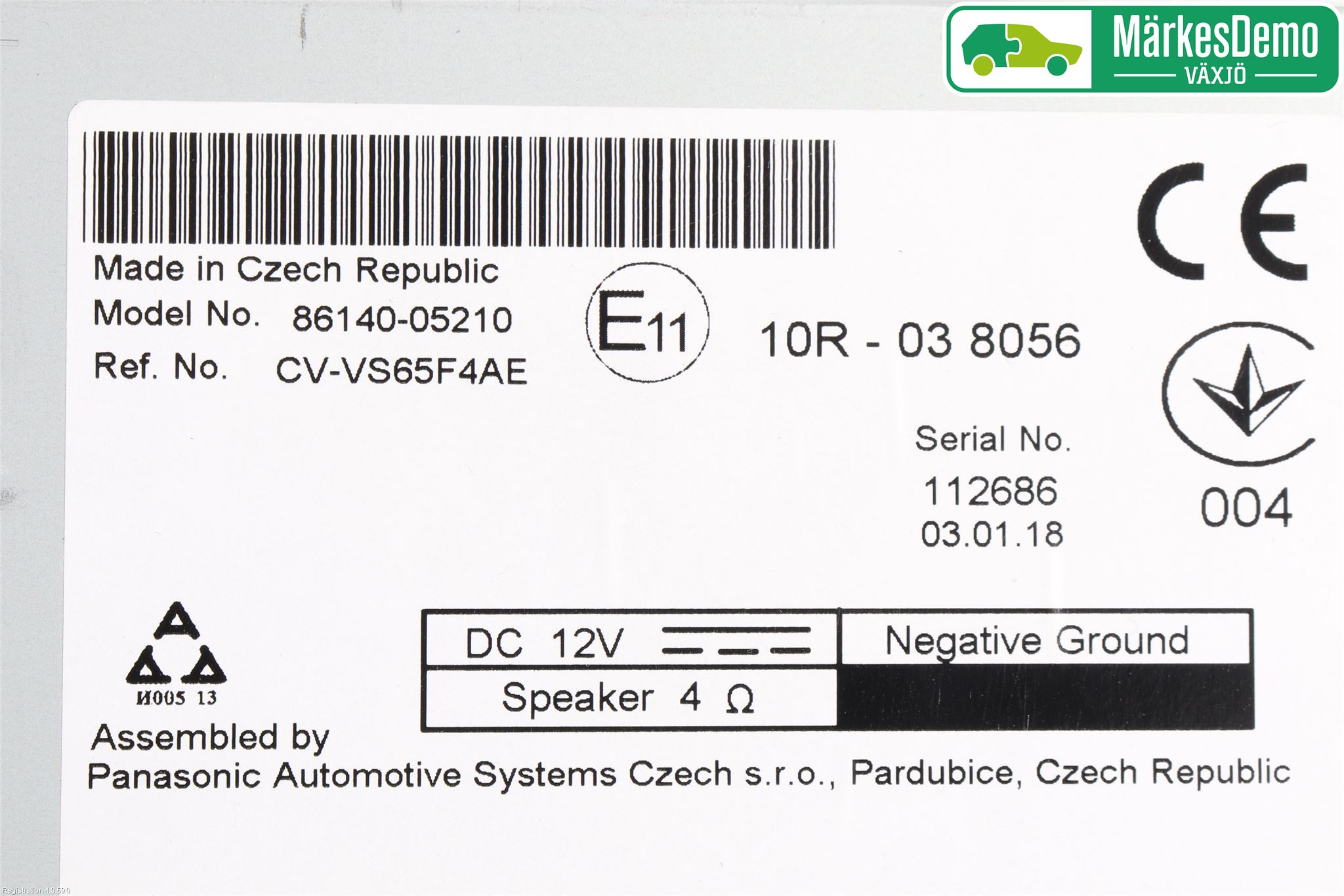 Toyota AVENSIS 16-18 Stereo Radio Med Cd