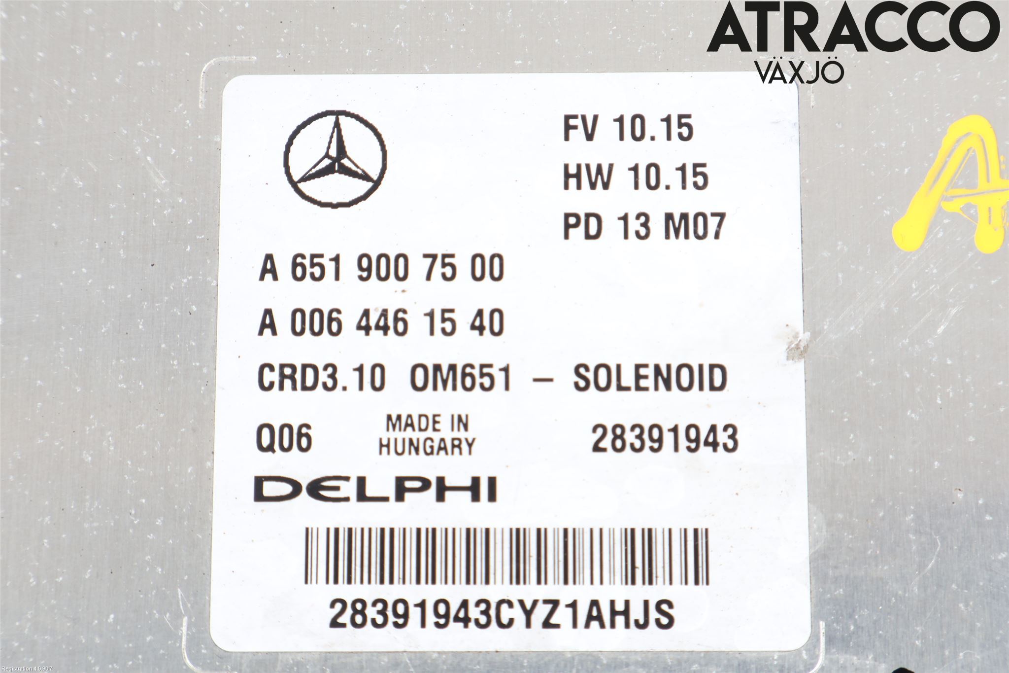 Mercedes-Benz MB C-KLASS (W204) 07-15 Styreenhet Dieselpumpe