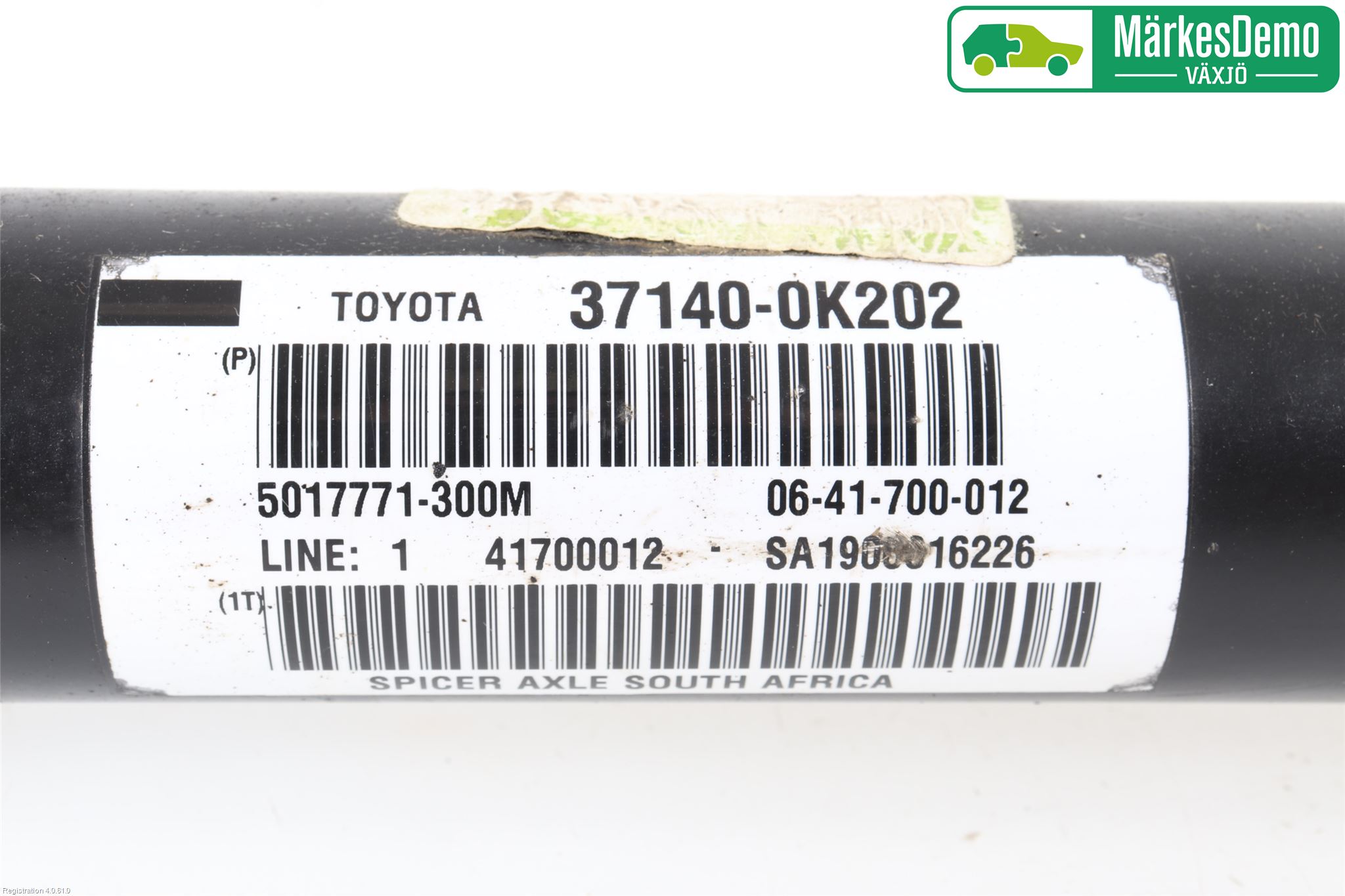 Toyota HILUX 16- Mellomaksel Fremre 4Wd