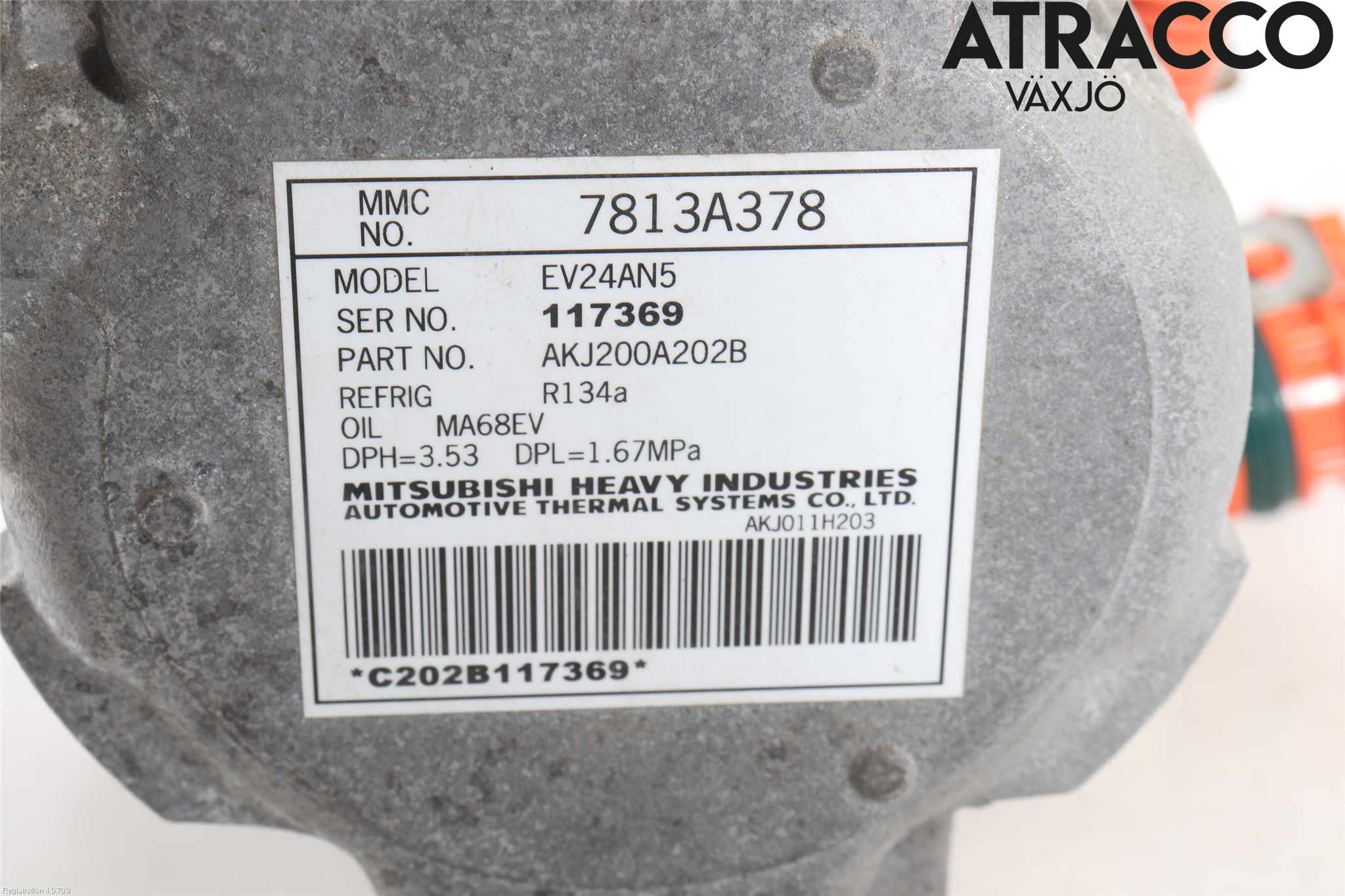 Mitsubishi OUTLANDER 13-21 Varme Ac Kompressor