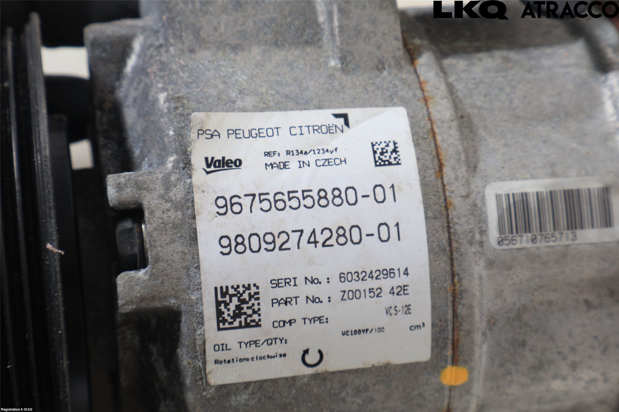Peugeot 308 14-21 Varme Ac Kompressor