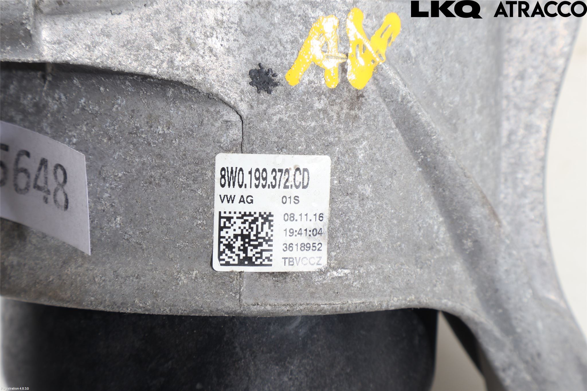 Audi A4/S4 B9 16-19 Motor Feste Stål-Alu