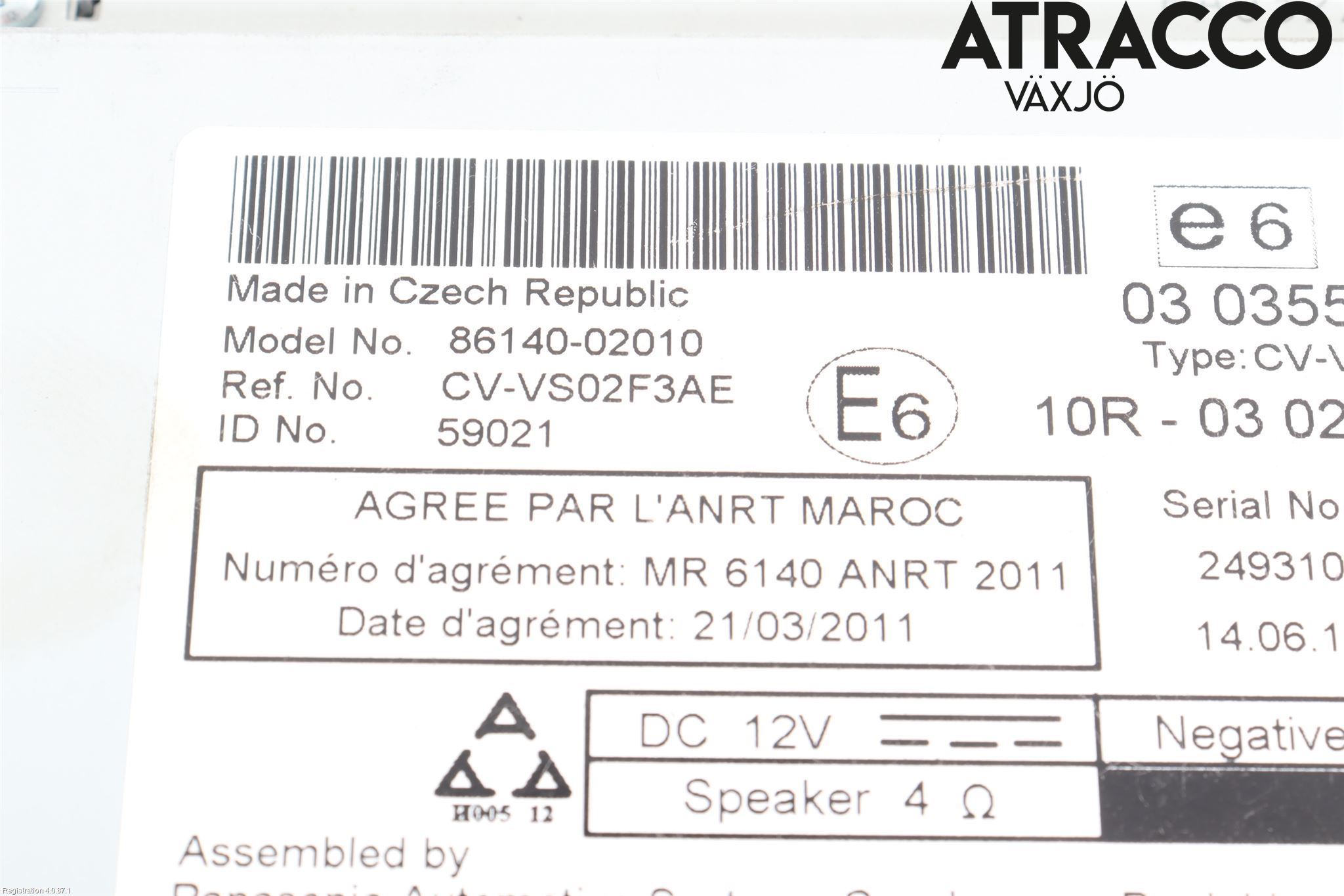 Toyota AURIS 13-19 Stereo Radio Med Cd