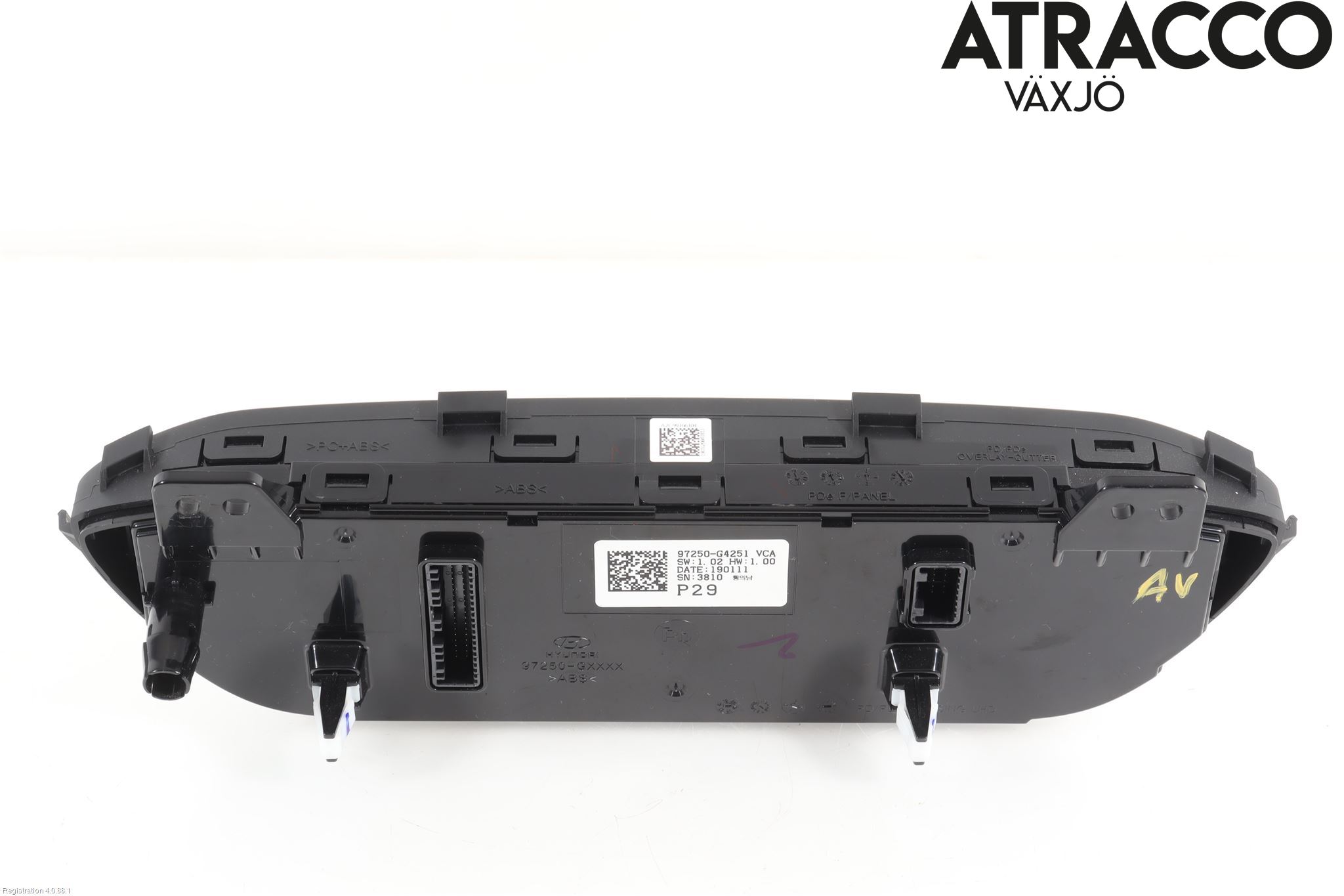 Hyundai i30 PD 17- Varme Ac Betjening-Display