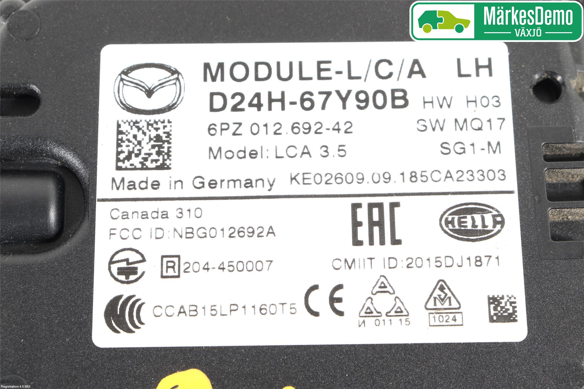 Mazda CX-3 Sensor Kollisjonsbeskyttelse