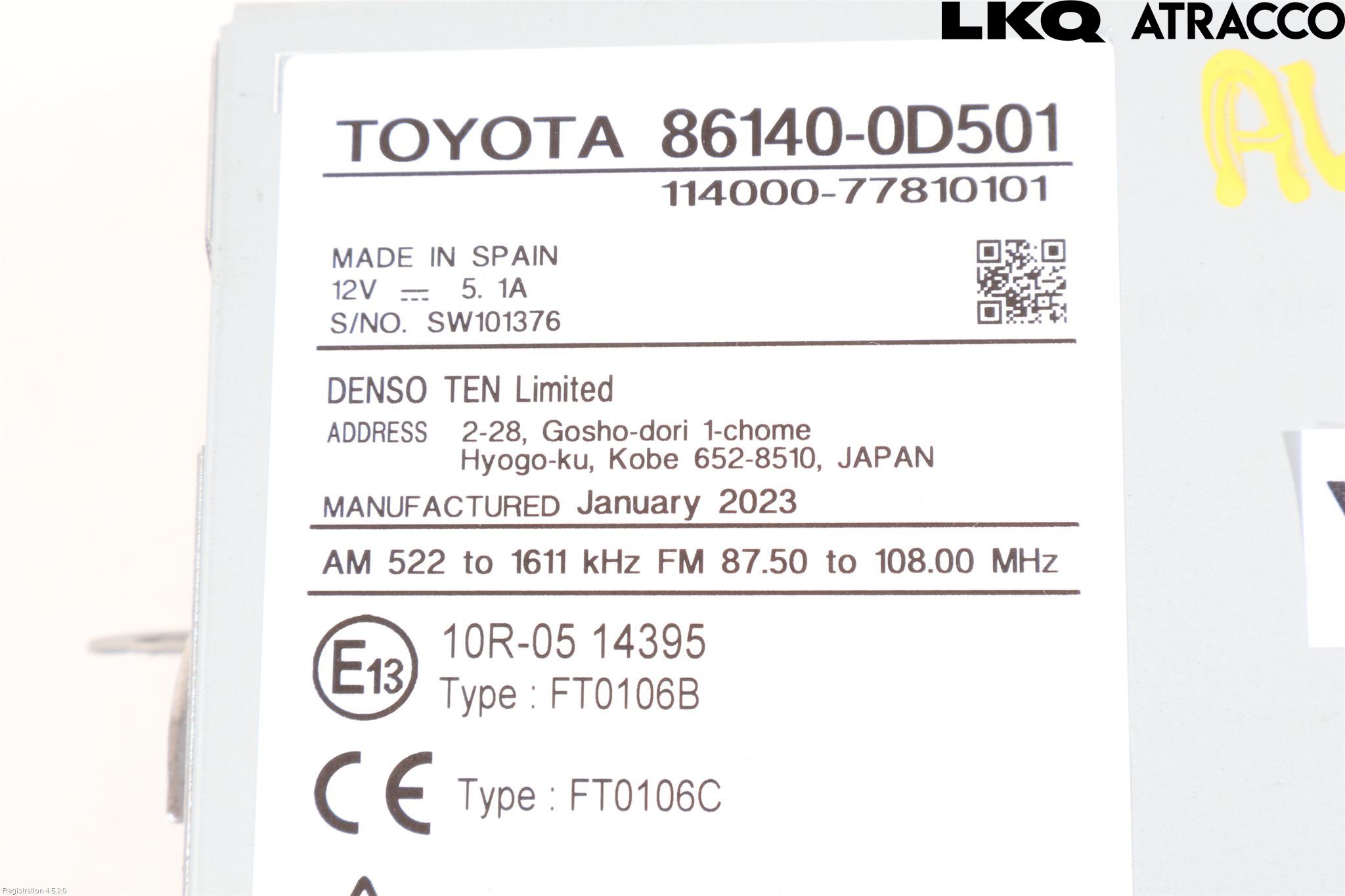 Mazda 2 KB Hybrid 22- Stereo Radio Med Cd
