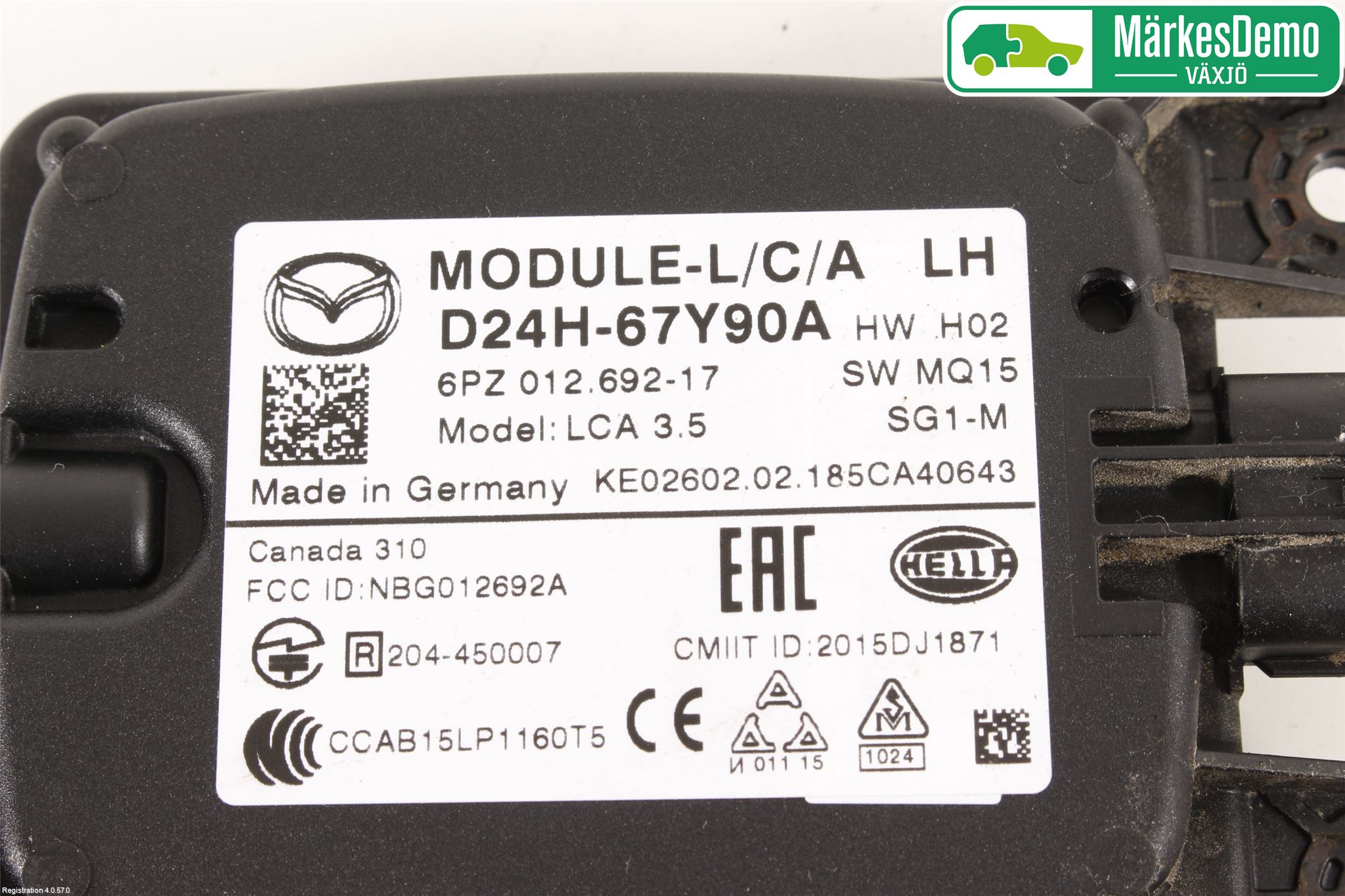 Mazda CX-3 Sensor Kollisjonsbeskyttelse