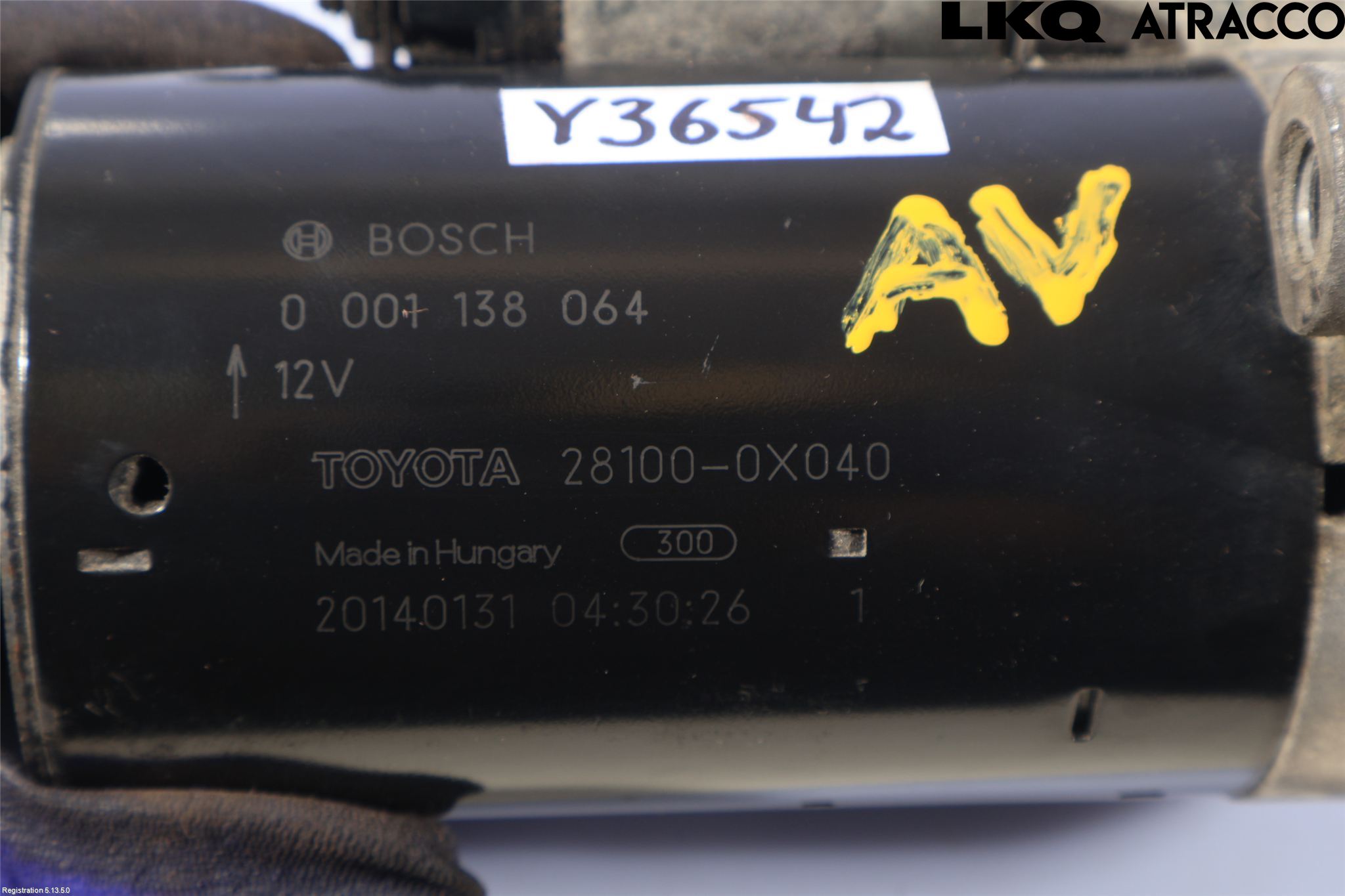 Toyota VERSO 09-18 Startmotor Diesel