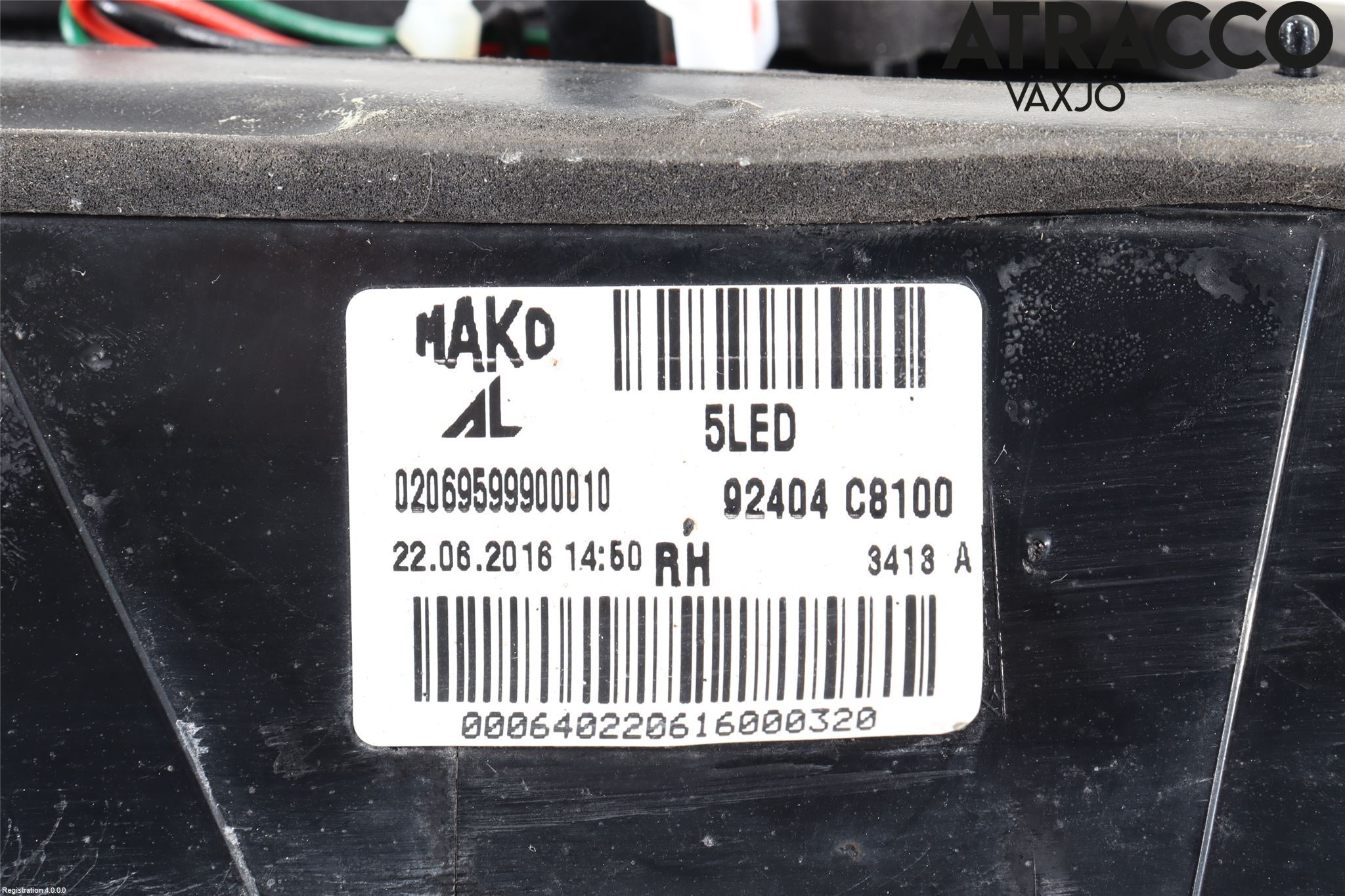 Hyundai i20 GB 15-20 Baklykt Høyre  På Luke(Indre)