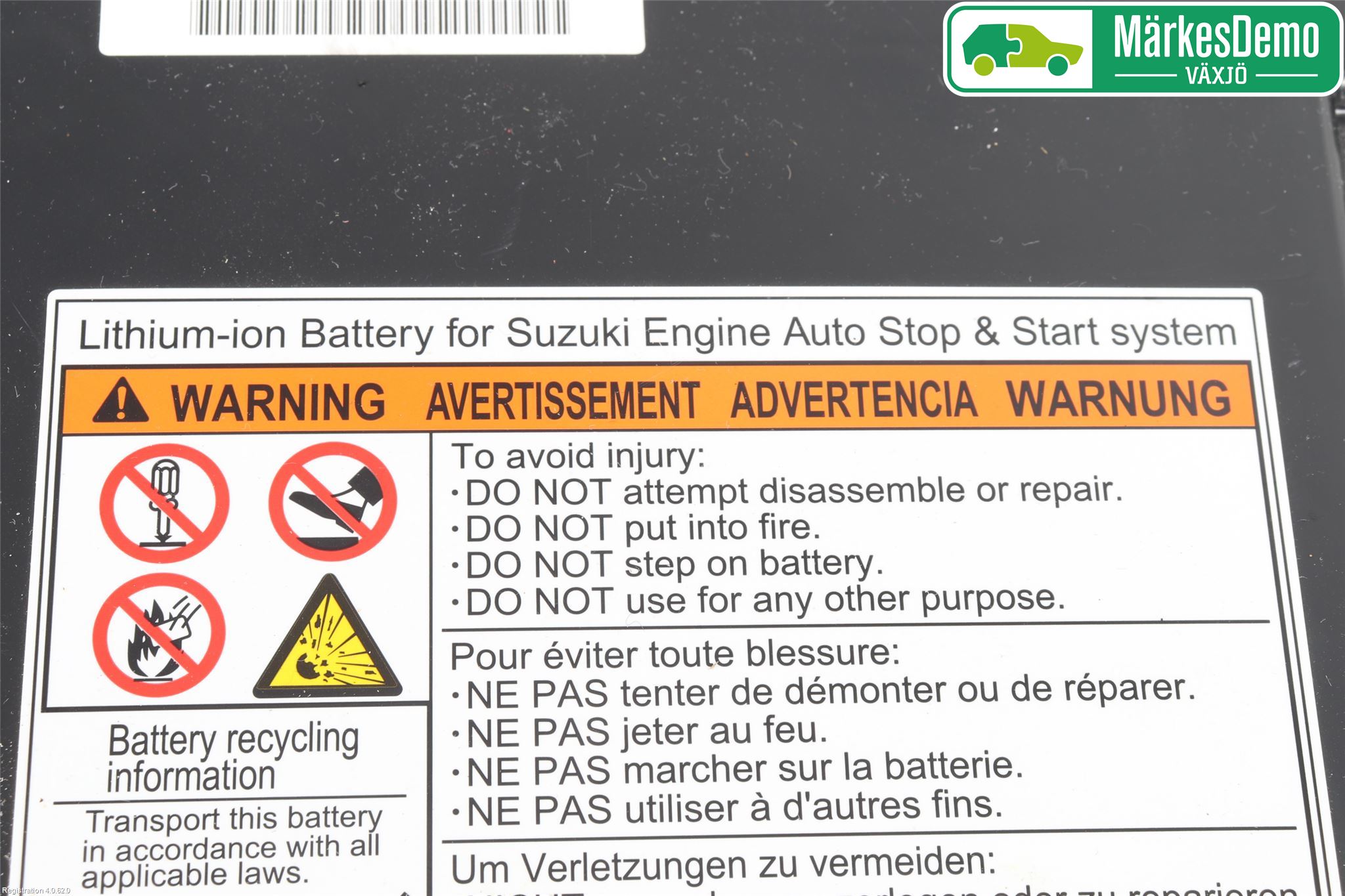 Suzuki SWIFT 17-24 Hybrid Batteri