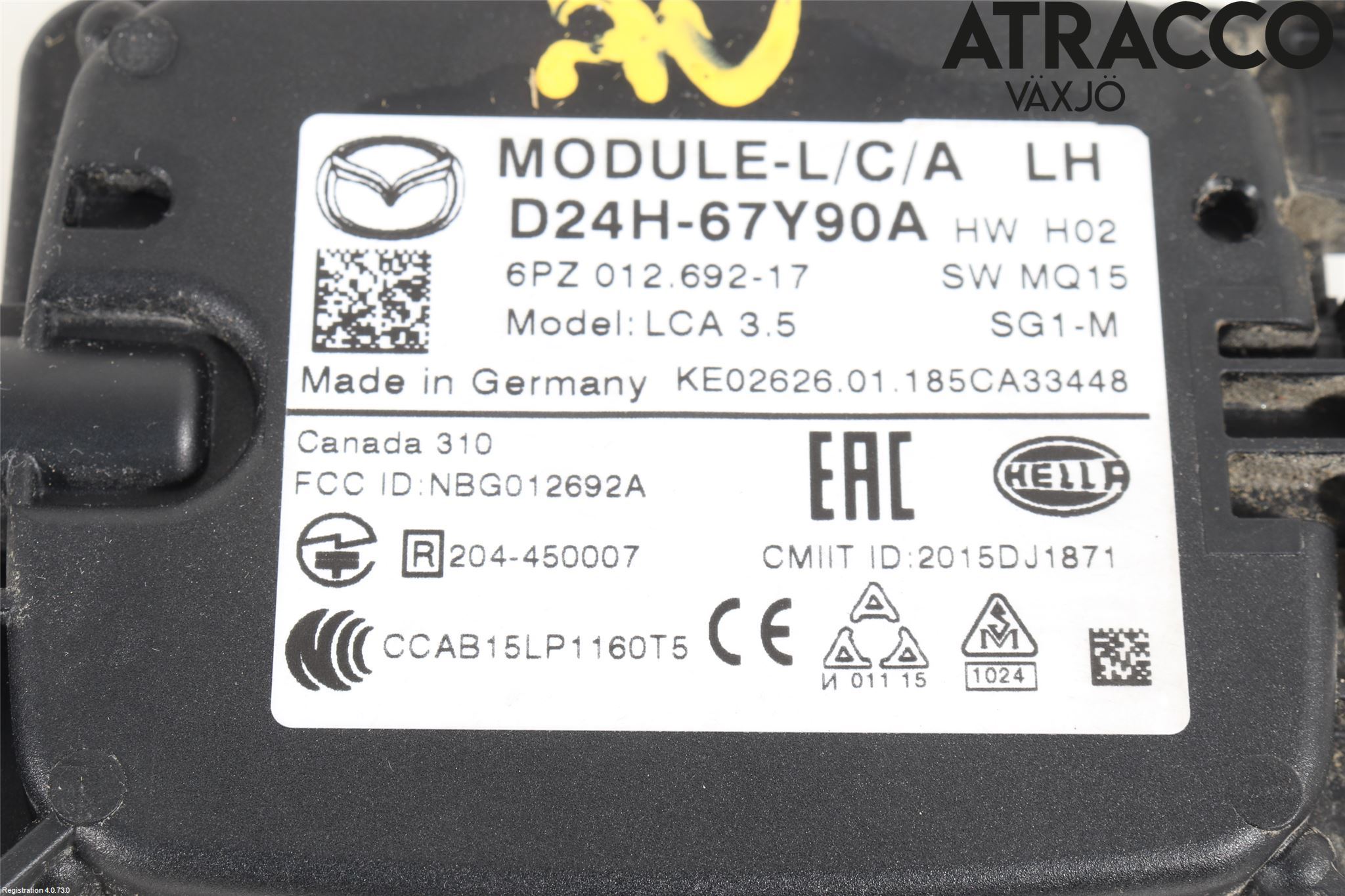 Mazda CX-3 Sensor Kollisjonsbeskyttelse