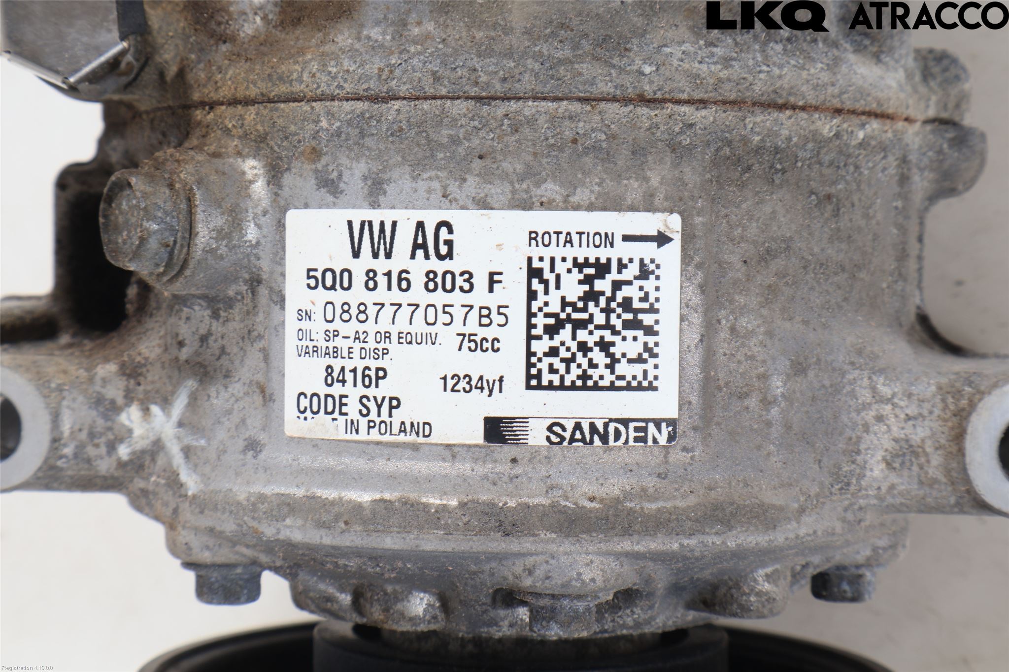 Volkswagen VW POLO 10-17 Varme Ac Kompressor