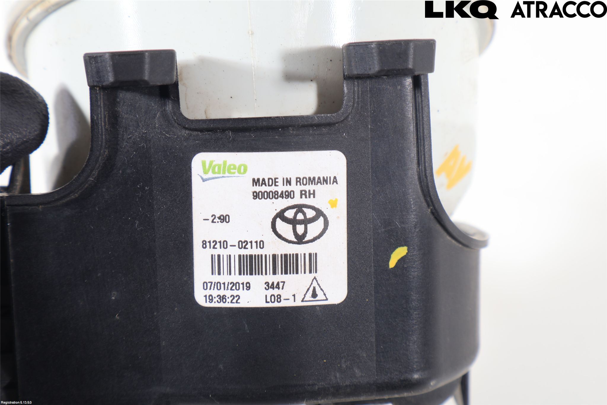 Toyota YARIS XP130 15-20 Frontlykt-Kurve-Tåkelys