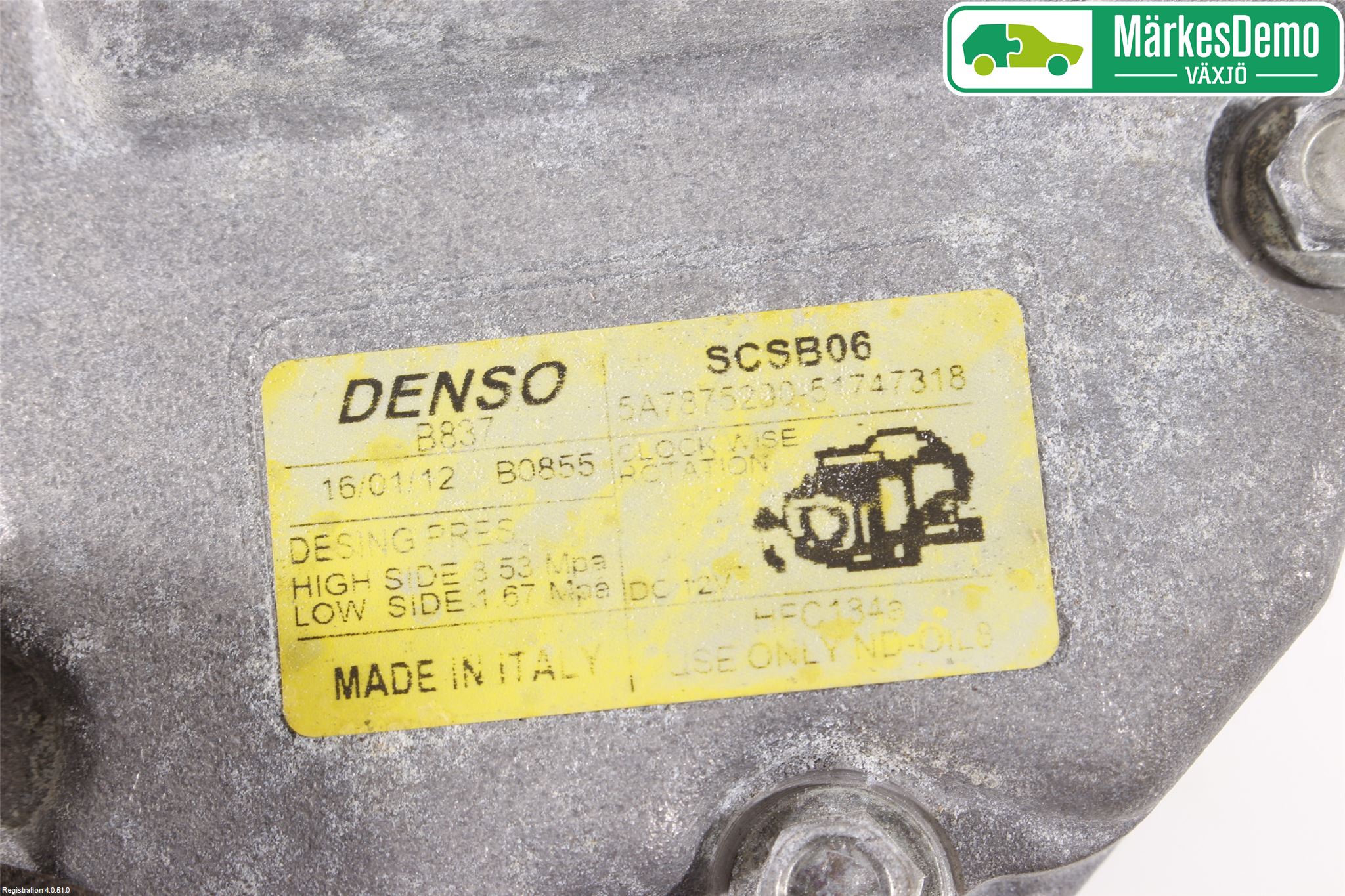 Ford KA 09-16 Varme Ac Kompressor