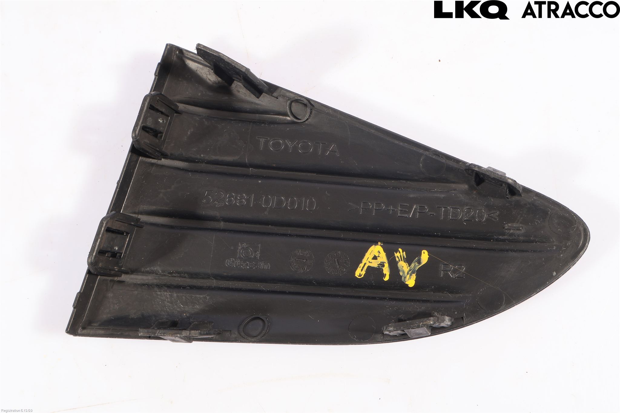 Toyota YARIS XP130 15-20 Støtfanger Bak Hjørne Høyre