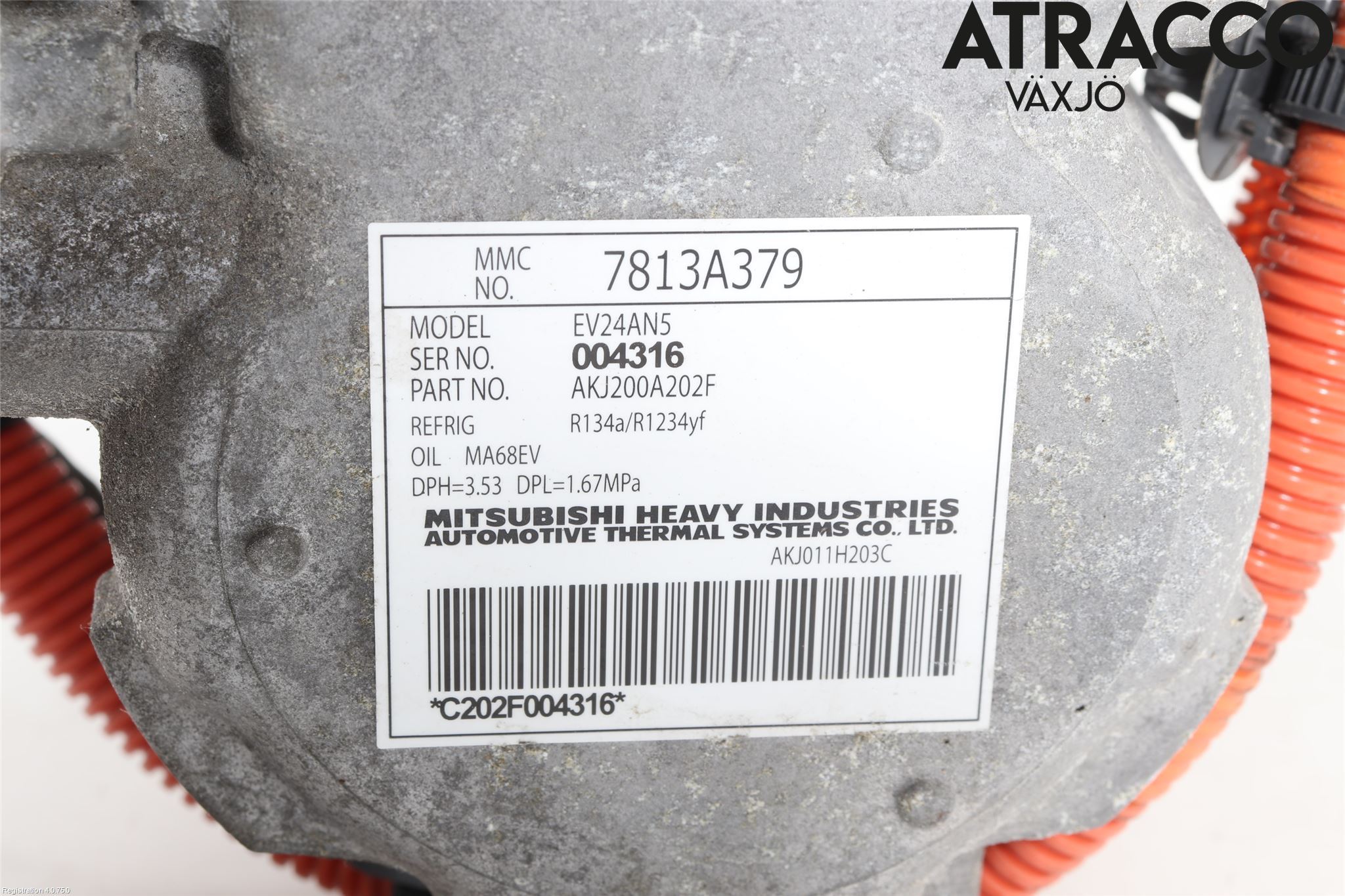 Mitsubishi OUTLANDER 13-21 Varme Ac Kompressor