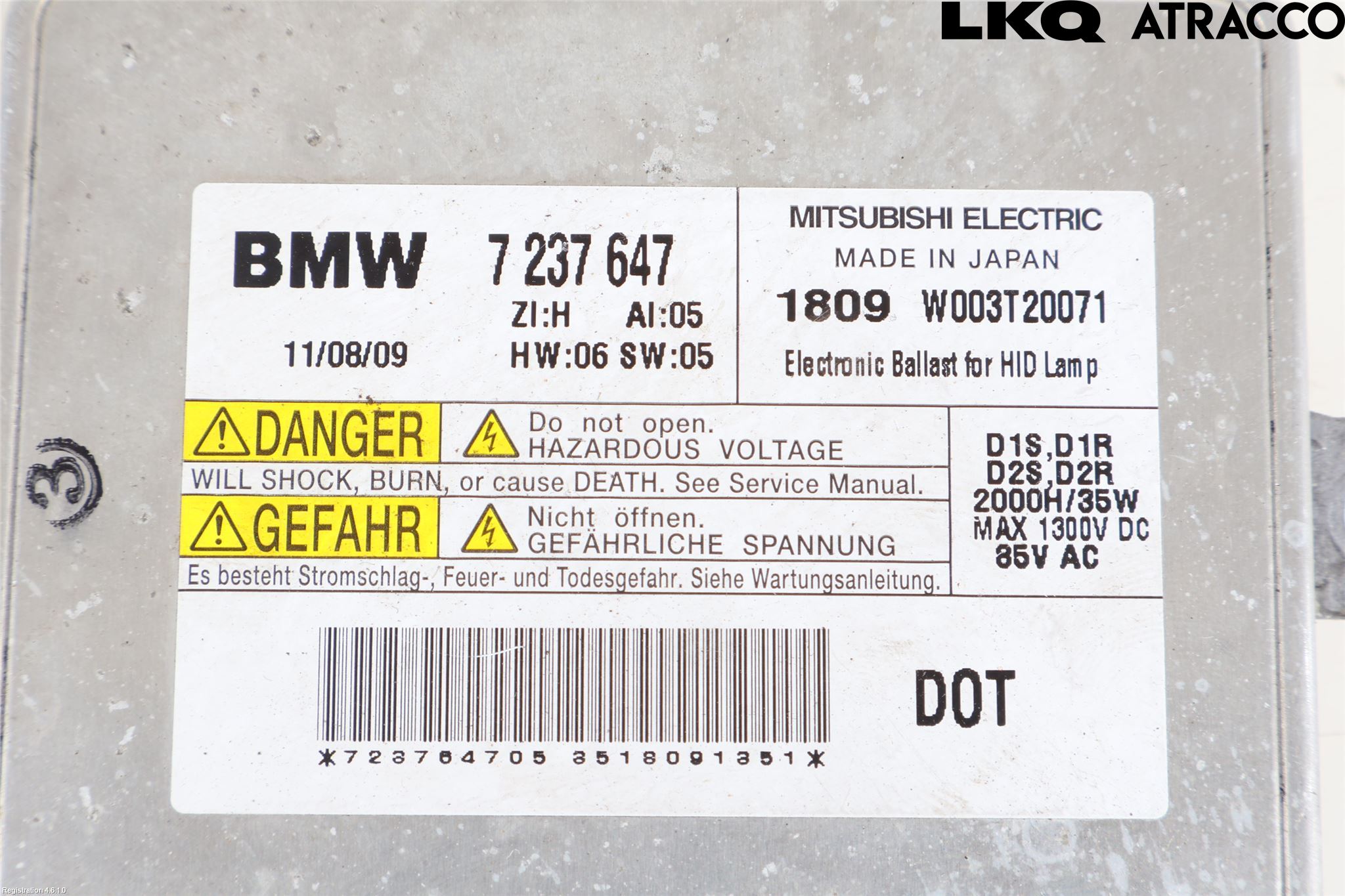 BMW 5 F10/F11/F18 09-17 Styreenhet Xenon