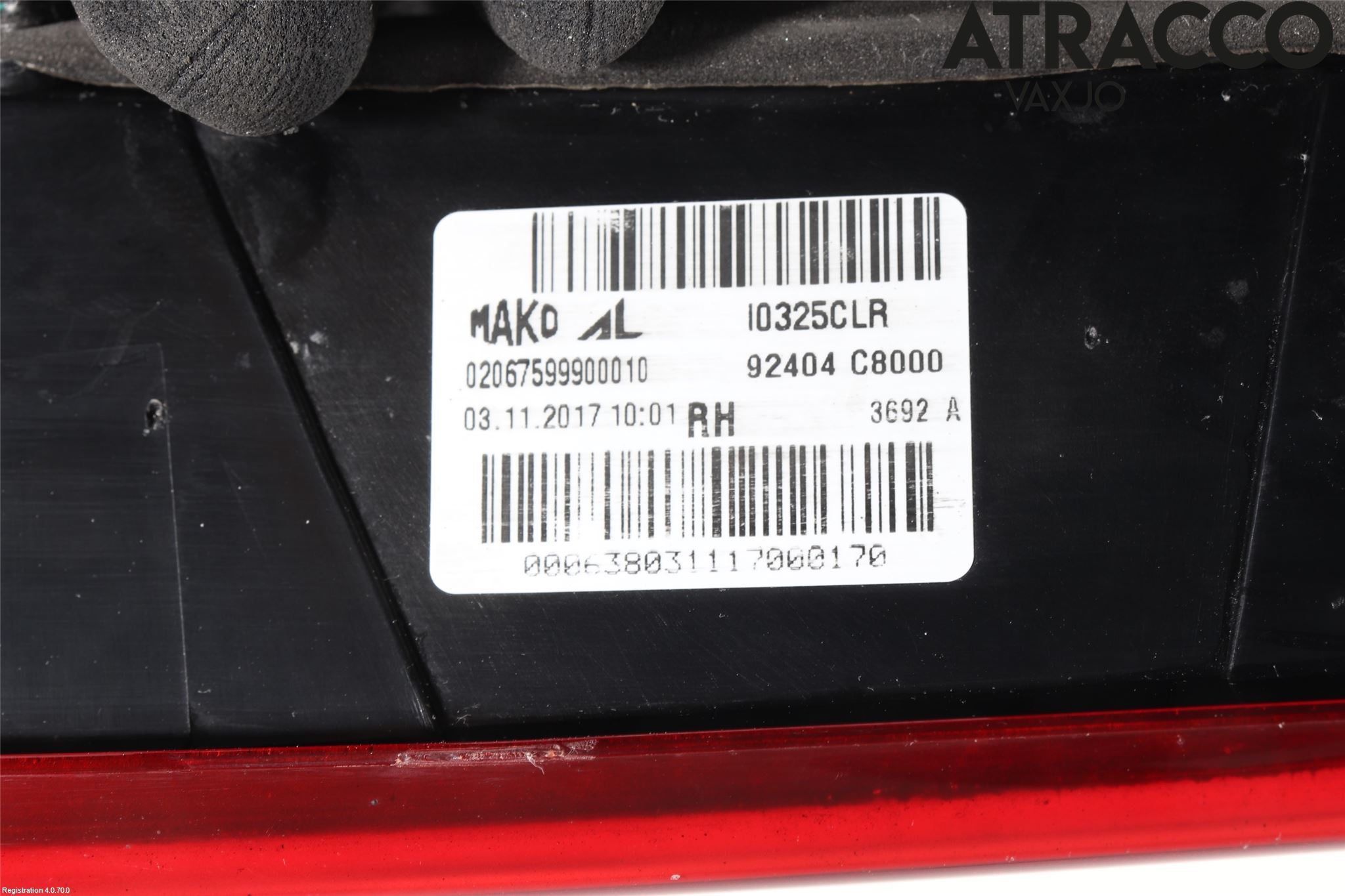 Hyundai i20 GB 15-20 Baklykt Høyre  På Luke(Indre)