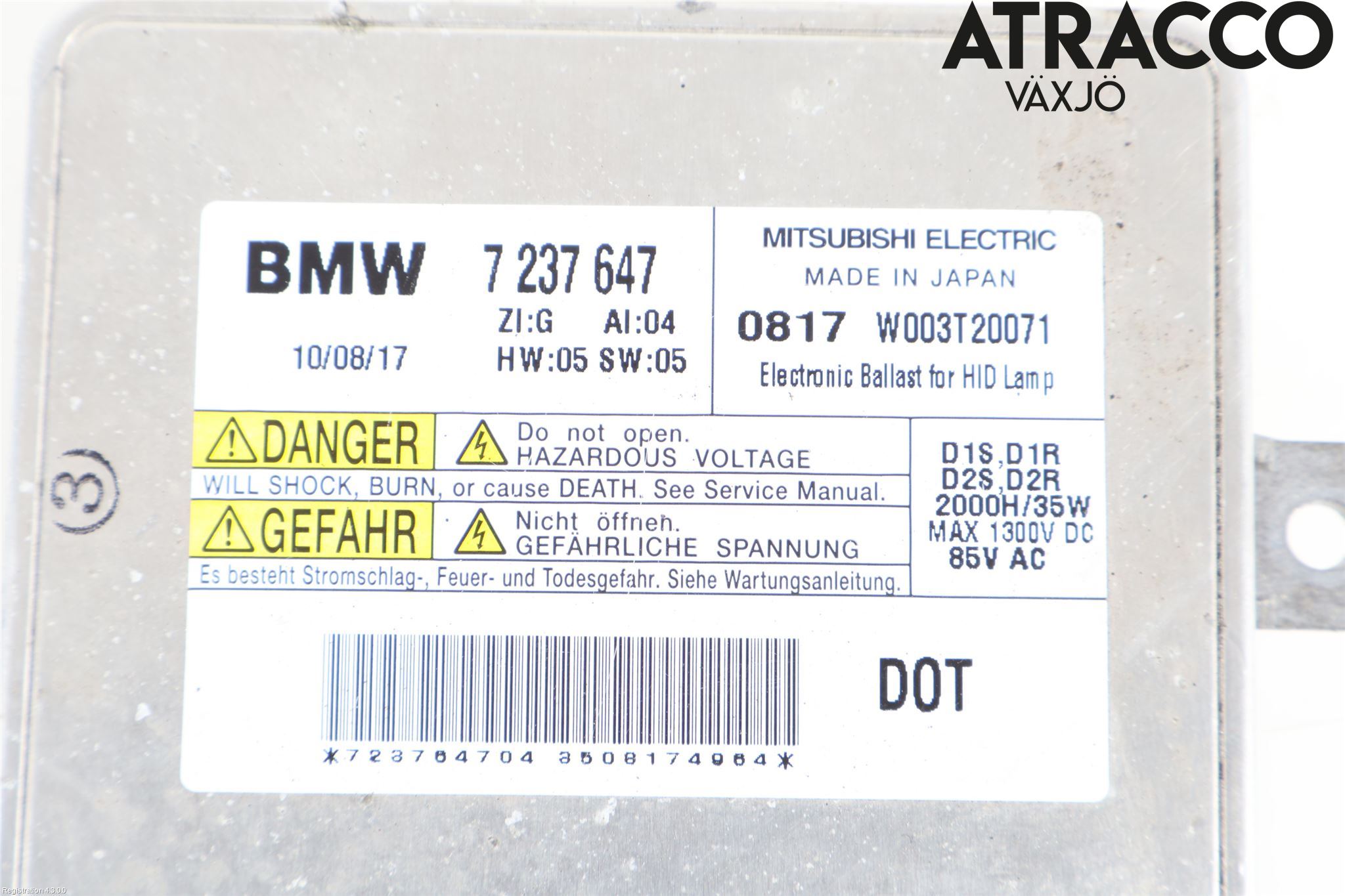 BMW 5 F10/F11/F18 09-17 Styreenhet Xenon