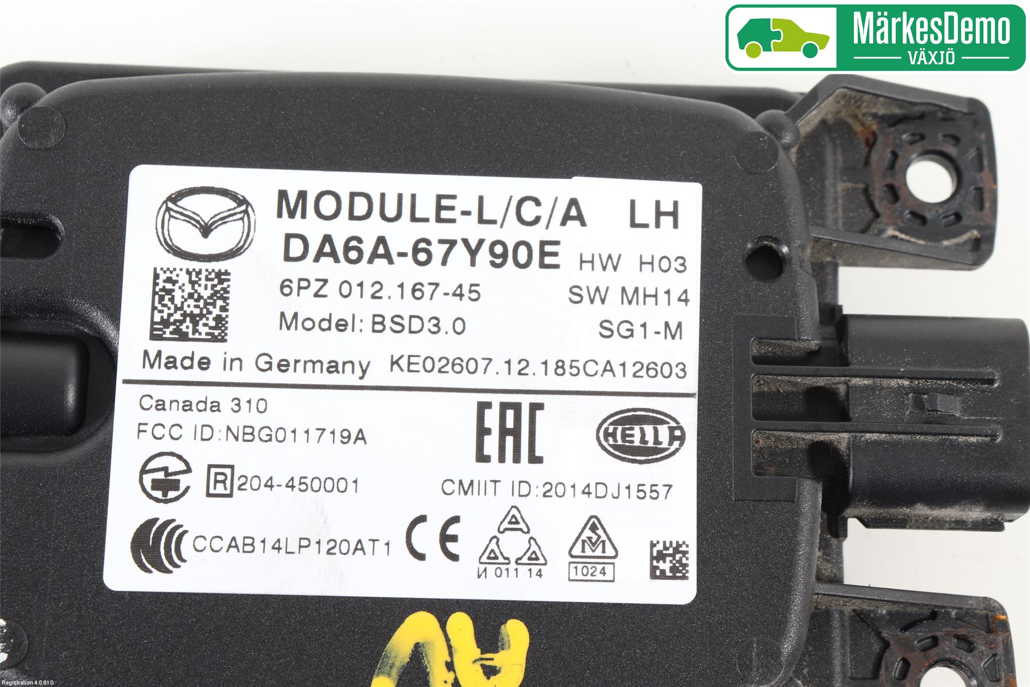 Mazda 2 (DJ) 15-22 Sensor Kollisjonsbeskyttelse