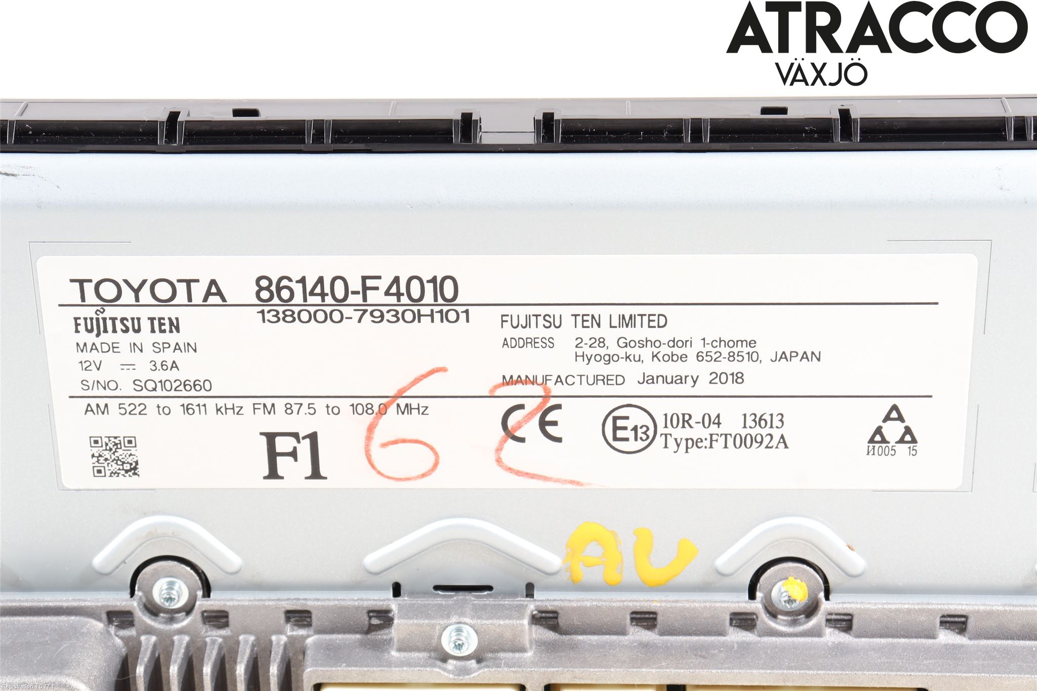 Toyota C-HR 16-23 Multifunktionsdisplay
