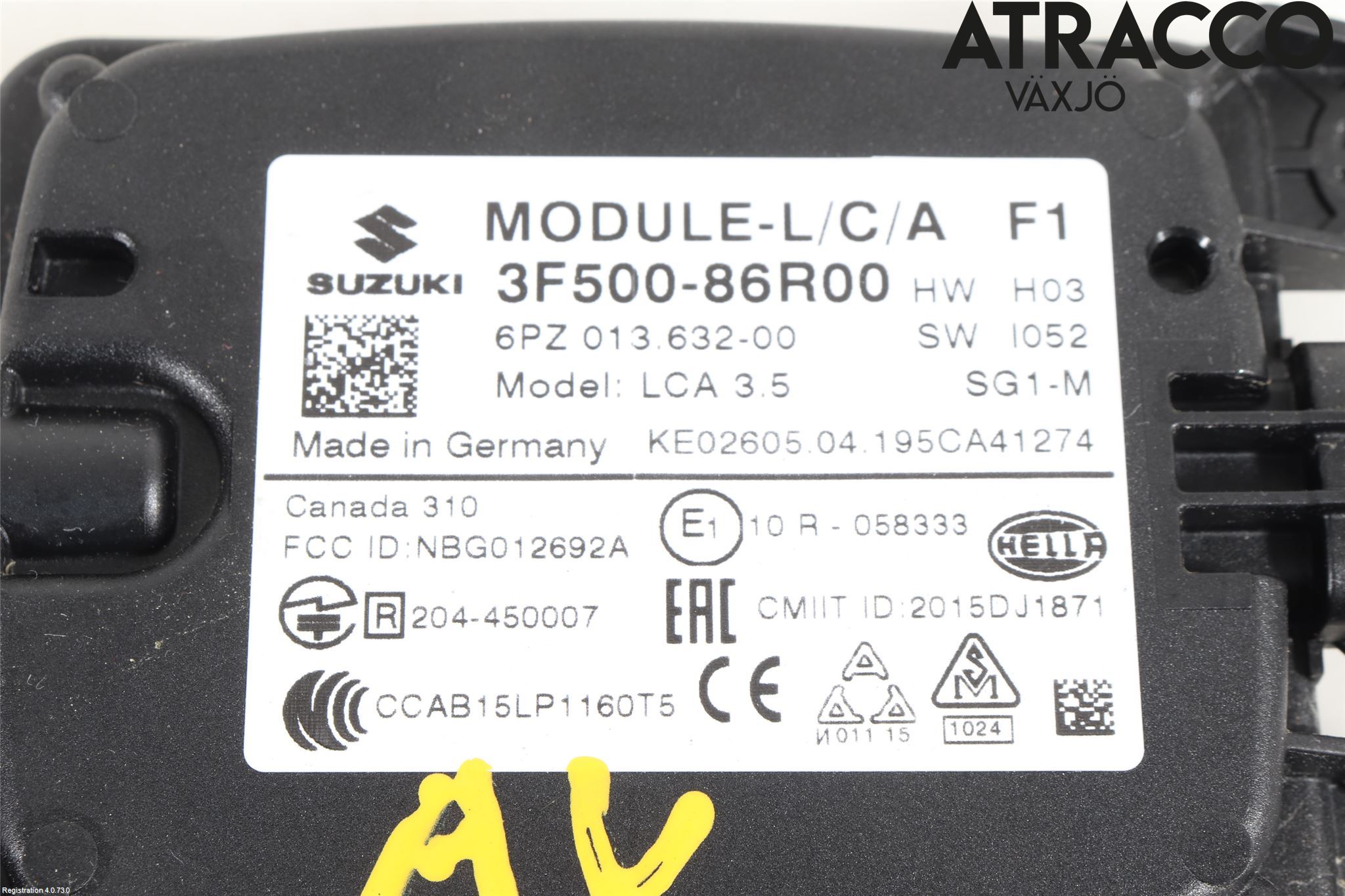 Suzuki VITARA 15- Sensor Kollisjonsbeskyttelse