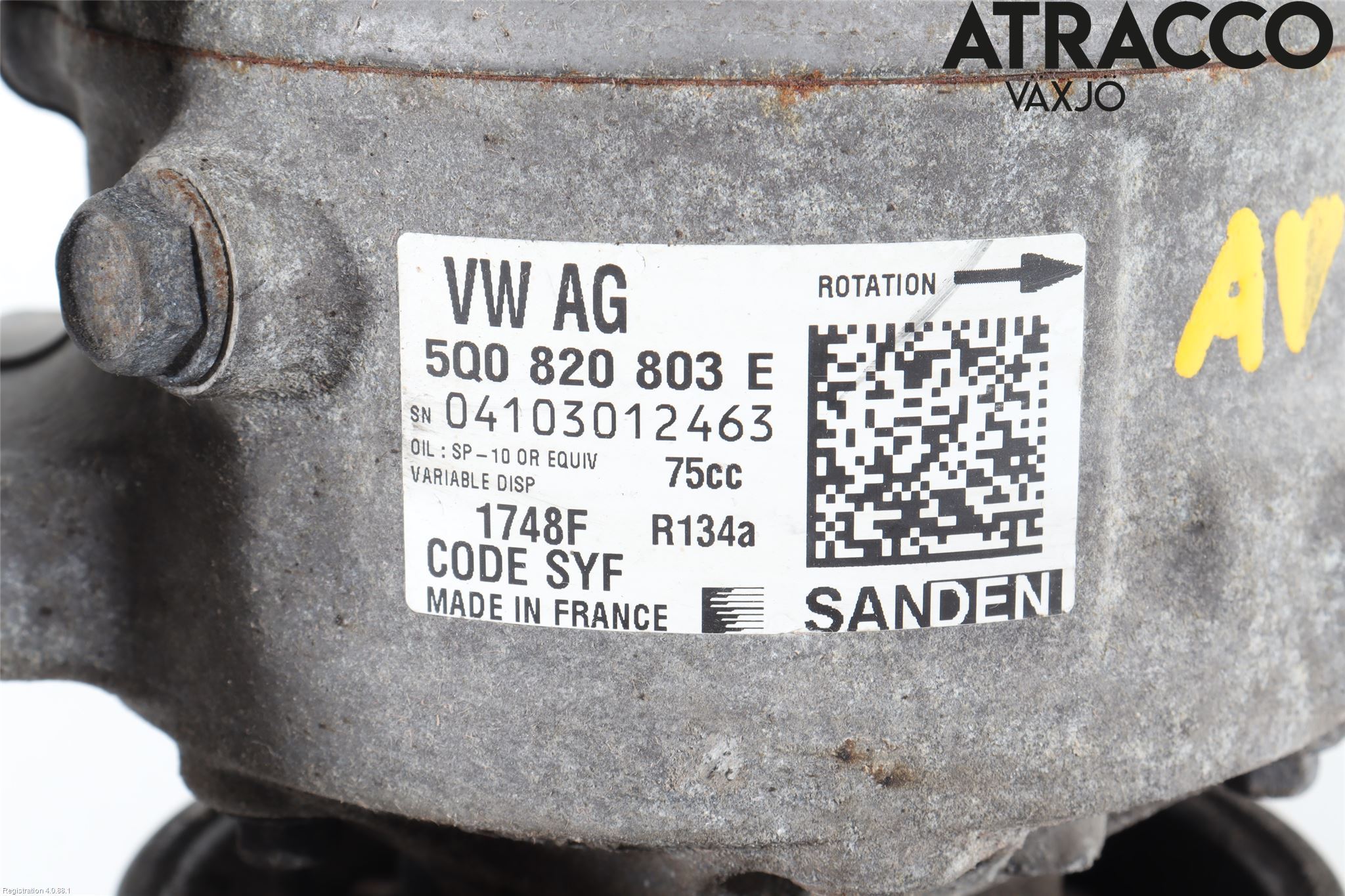 Volkswagen VW PASSAT 15-19 Varme Ac Kompressor